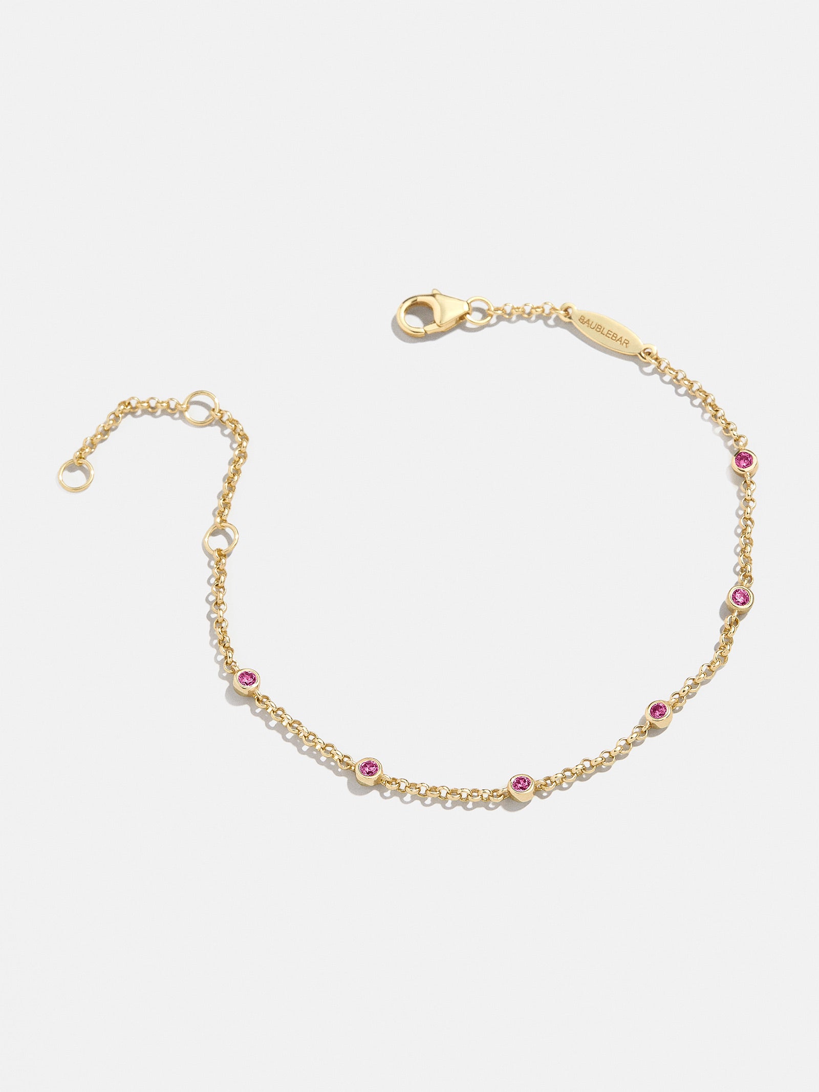 Premium Yasmine 18K Ruby Birthstone Bracelet - Ultimate Style & Elegance