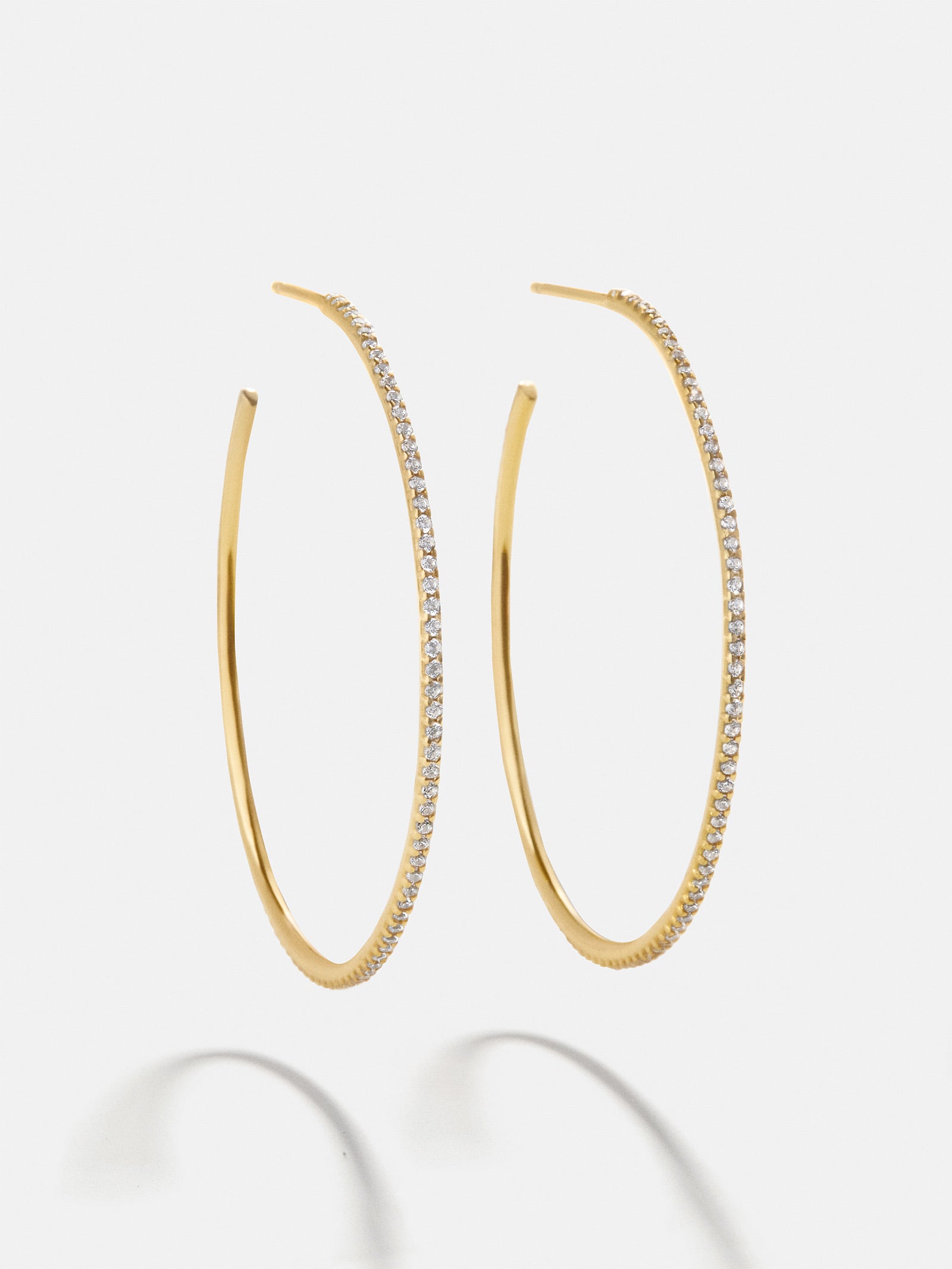 Premium Niata 18K Gold Hoop Earrings - Ultimate Sparkle Collection