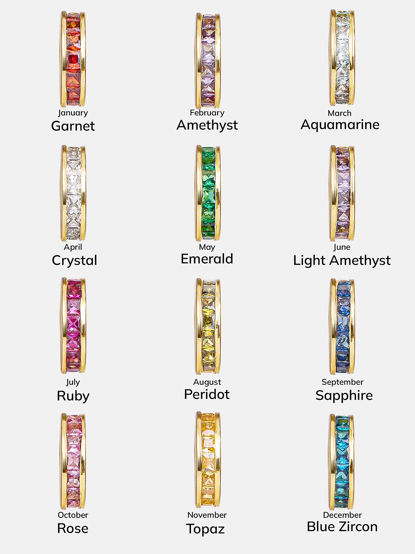 Premium Birthstone Crystal Bead Charm