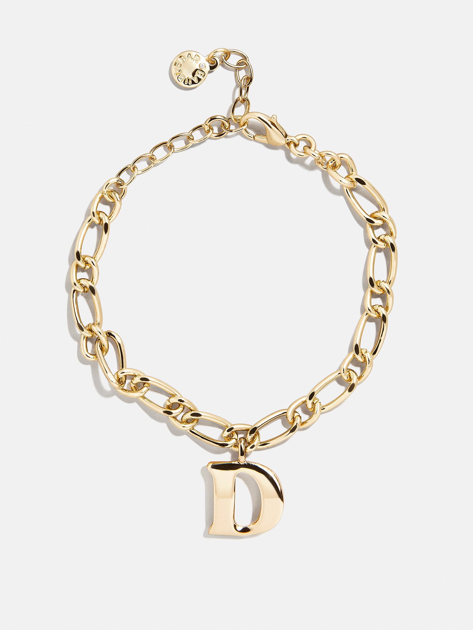 Premium Chunky Initial Charm Bracelet - Gold