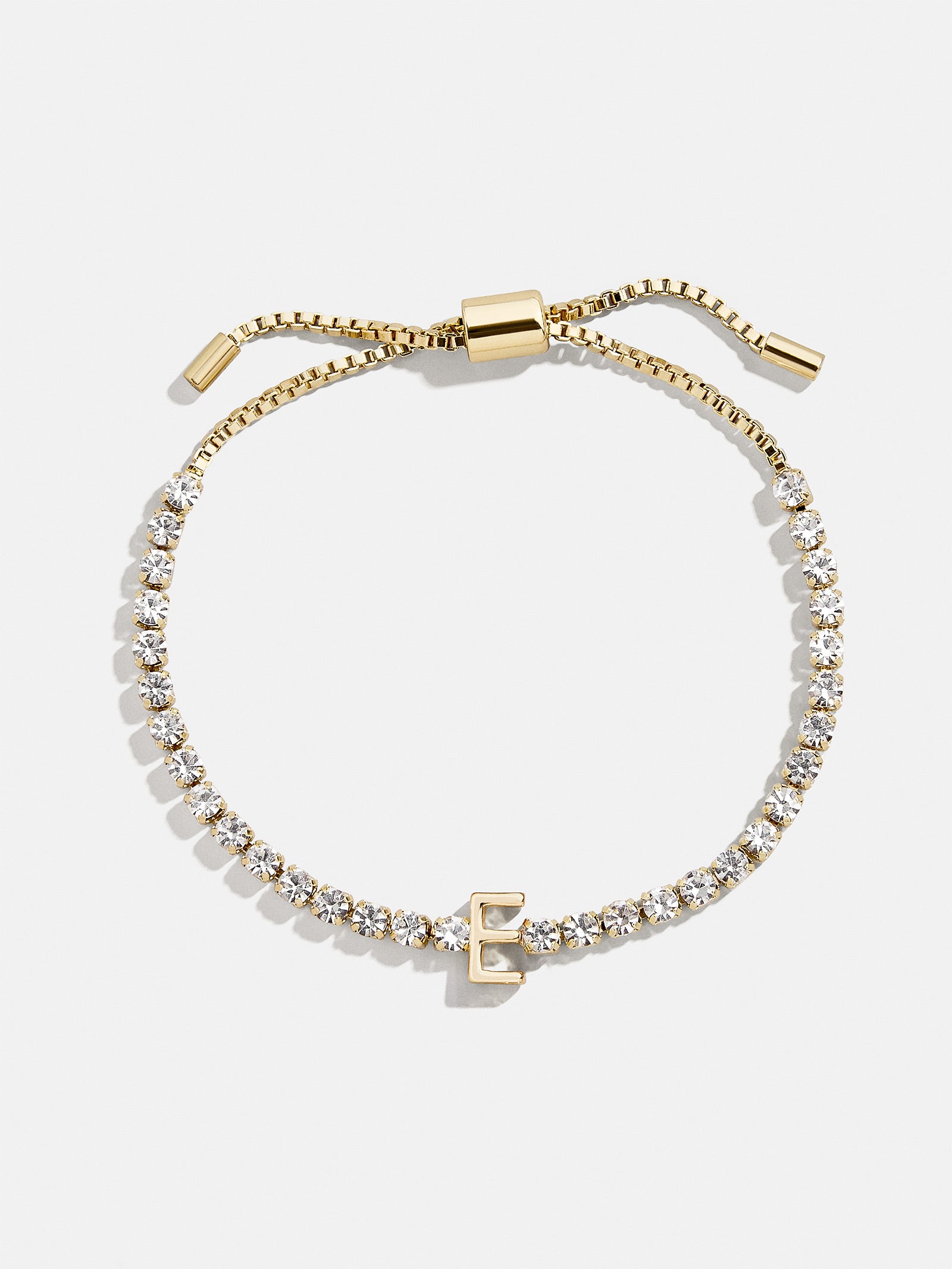 Premium Lyanna Initial Tennis Bracelet - Gold/Pavé