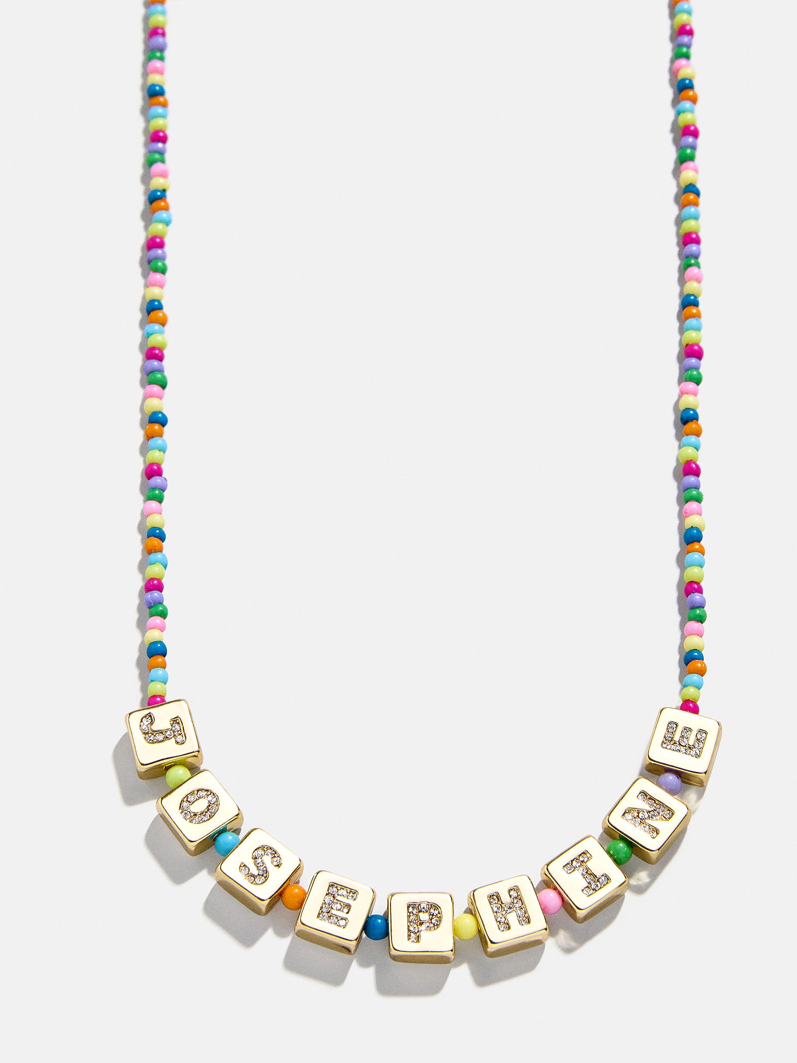 Ultimate Personalized Kids' Beaded Necklace - Multi-Color Shimmer