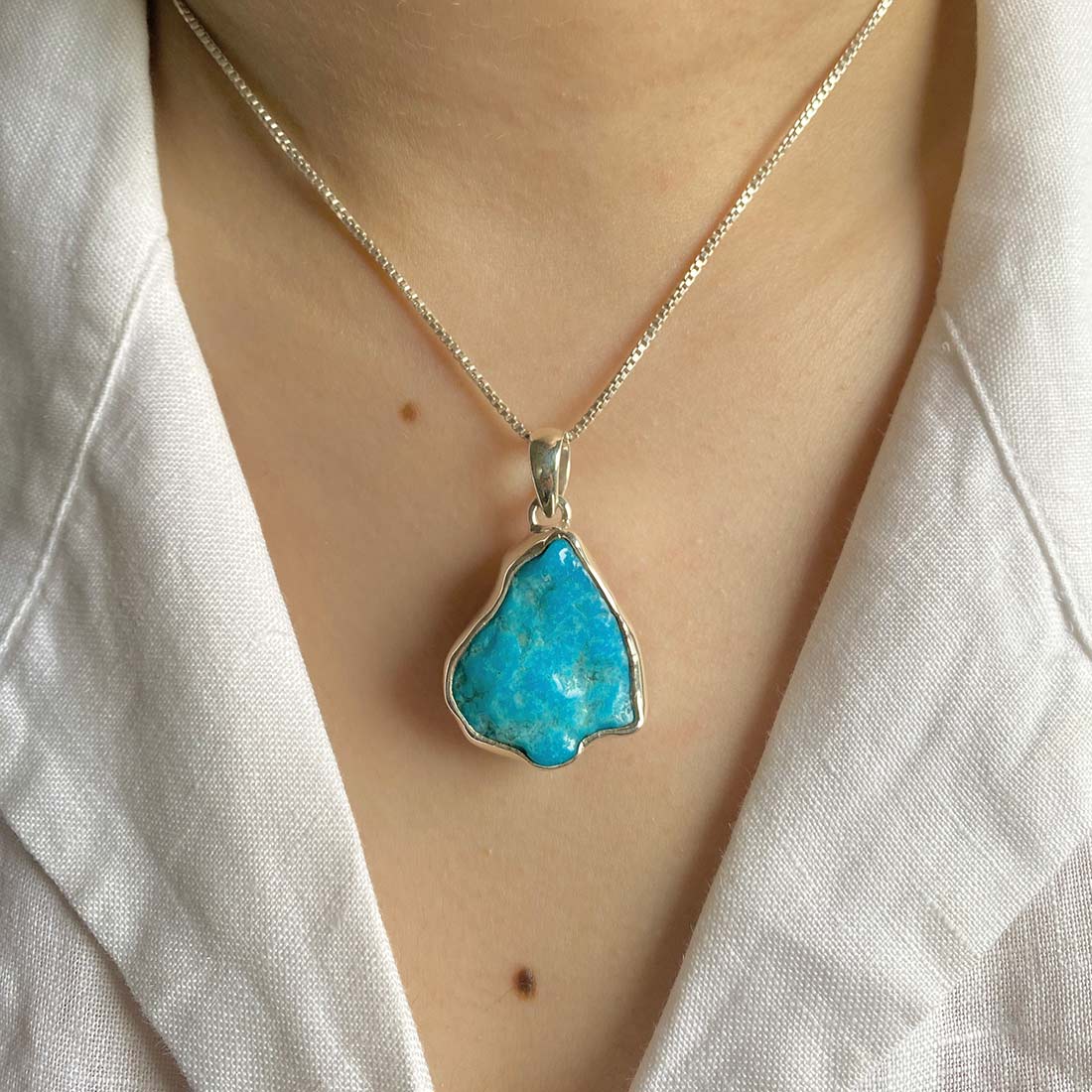 Premium Turquoise Rough Pendant - TRQ-P-52