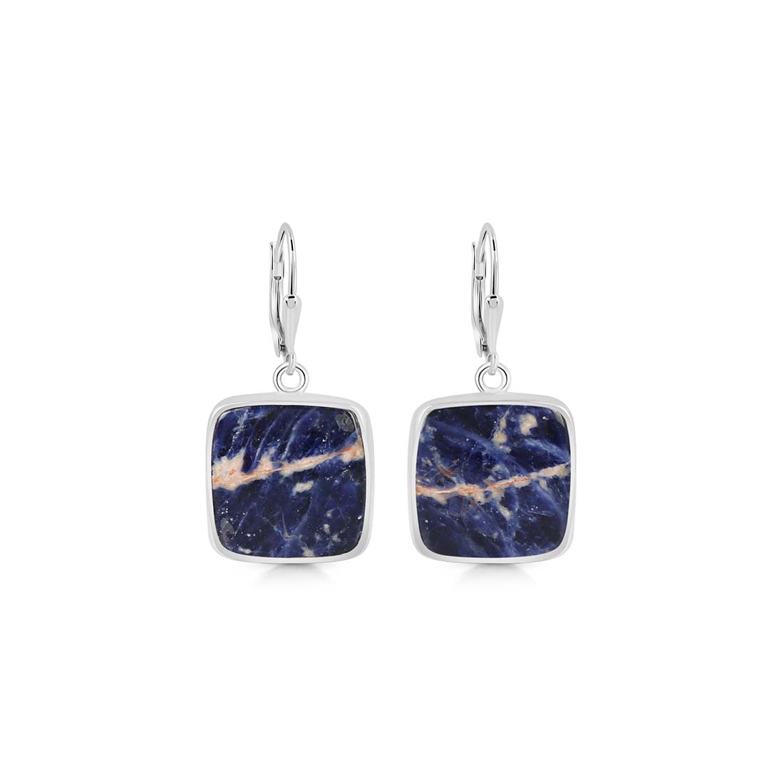 Premium Sodalite Statement Earrings - Ultimate Elegance (SDL-E-17)