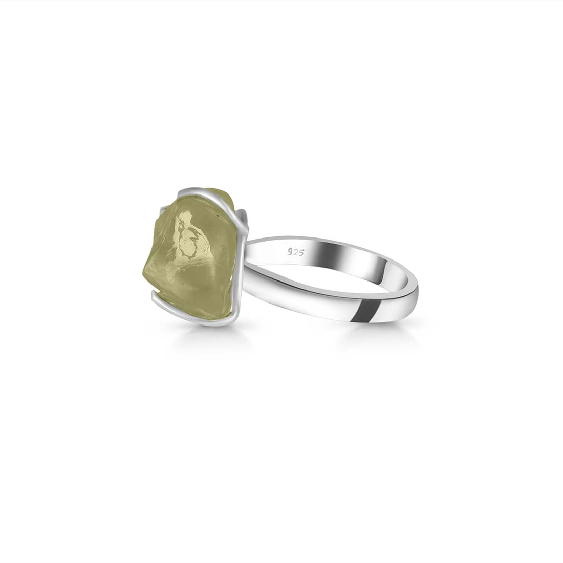 Premium Libyan Desert Glass Statement Ring - LDG-R-13