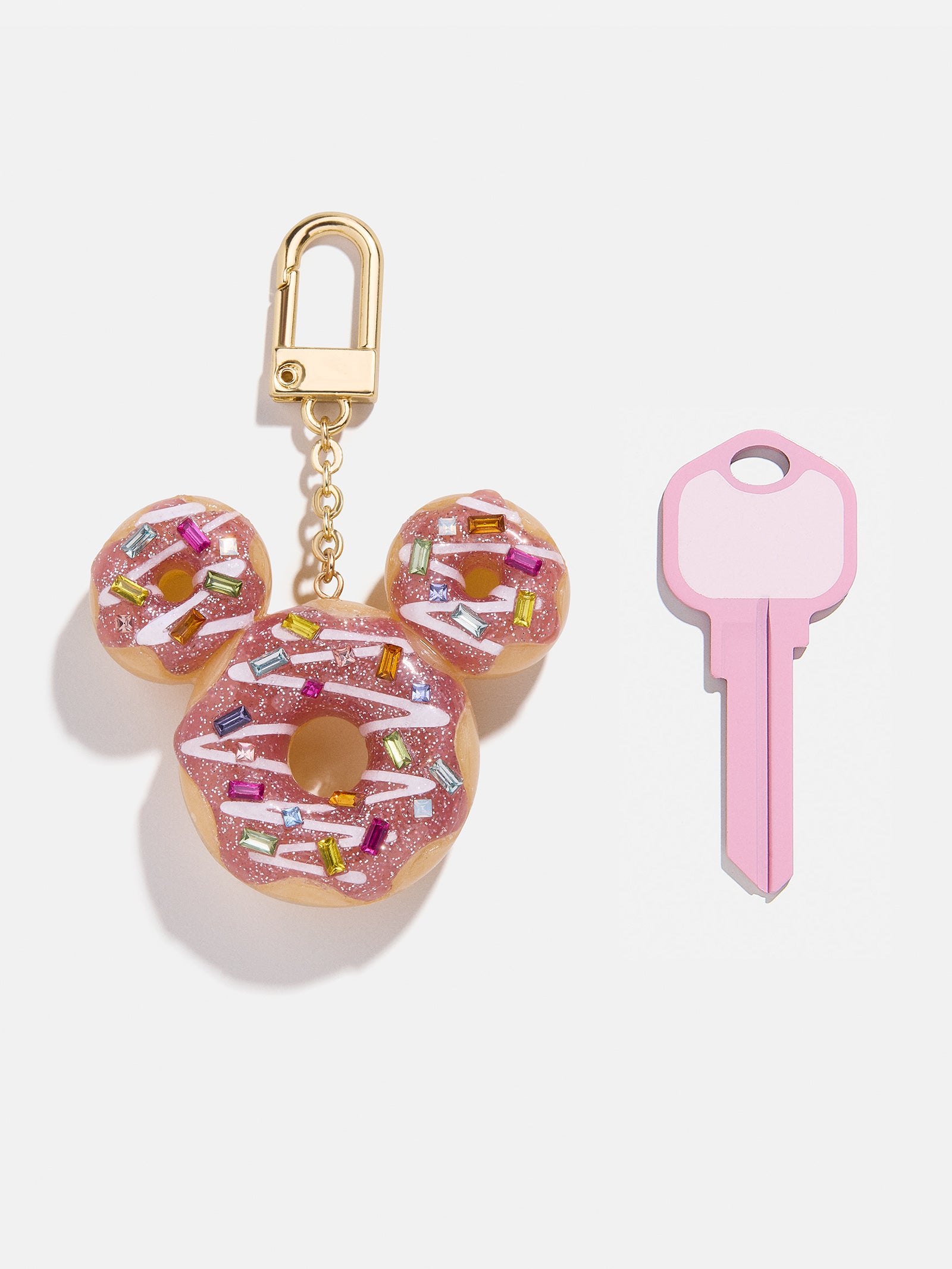 Premium Mickey Mouse Disney Donut Bag Charm - Ultimate Disney Pink Donut Keychain