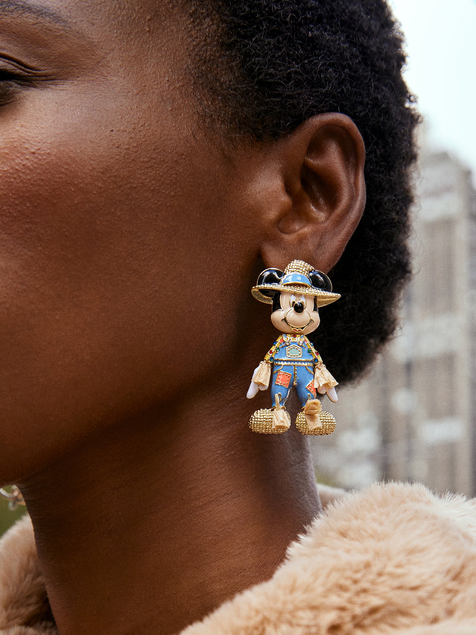 Premium Mickey Mouse Disney Scarecrow Earrings - Ultimate Fall Style