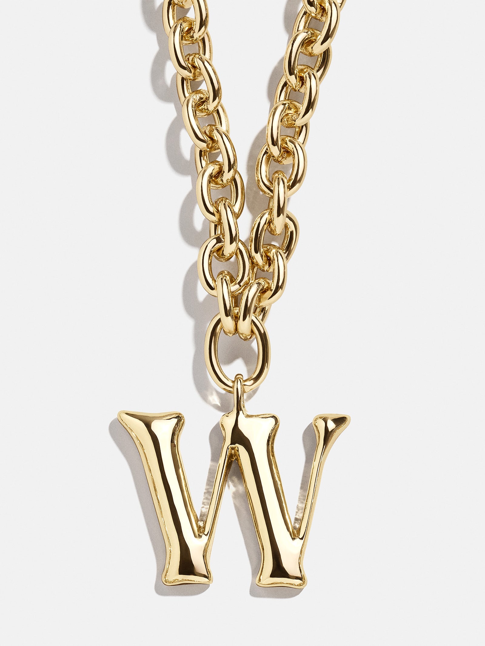 Premium Chunky Charm Initial Necklace - Gold