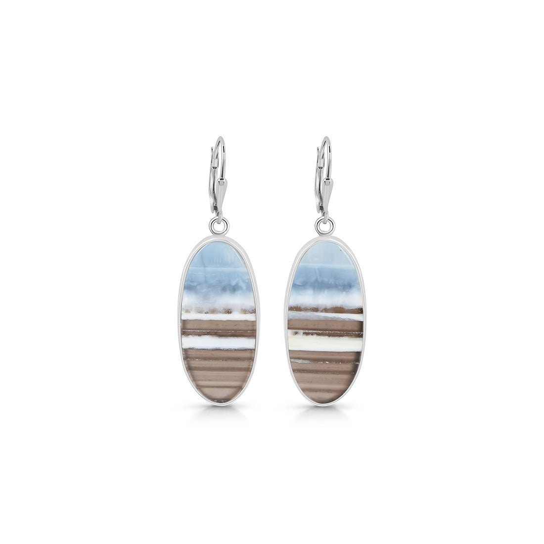 Premium Blue Opal Earrings - Timeless Elegance (BLO-E-20)