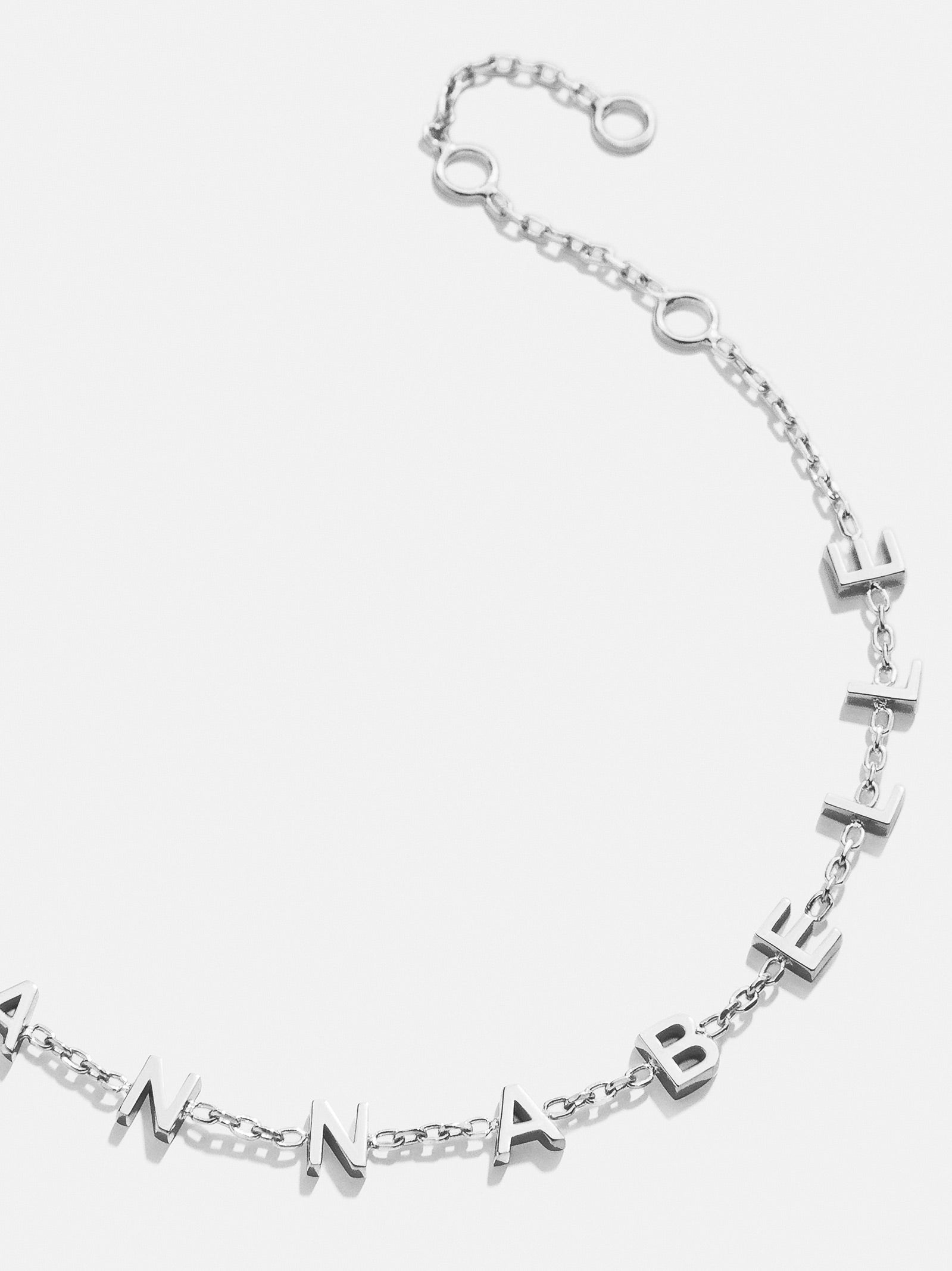 Premium Mini Sterling Silver Custom Name Bracelet - Elegant & Timeless