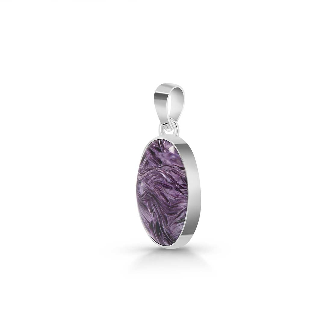 Premium Charoite Pendant - Elegant Purple Stone Jewelry (CHR-P-56)