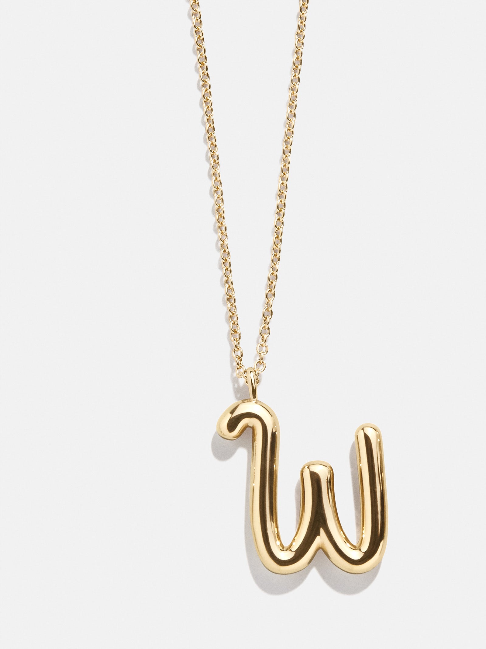 Premium 3D Bubble Script Initial Necklace - Modern Personalized Jewelry