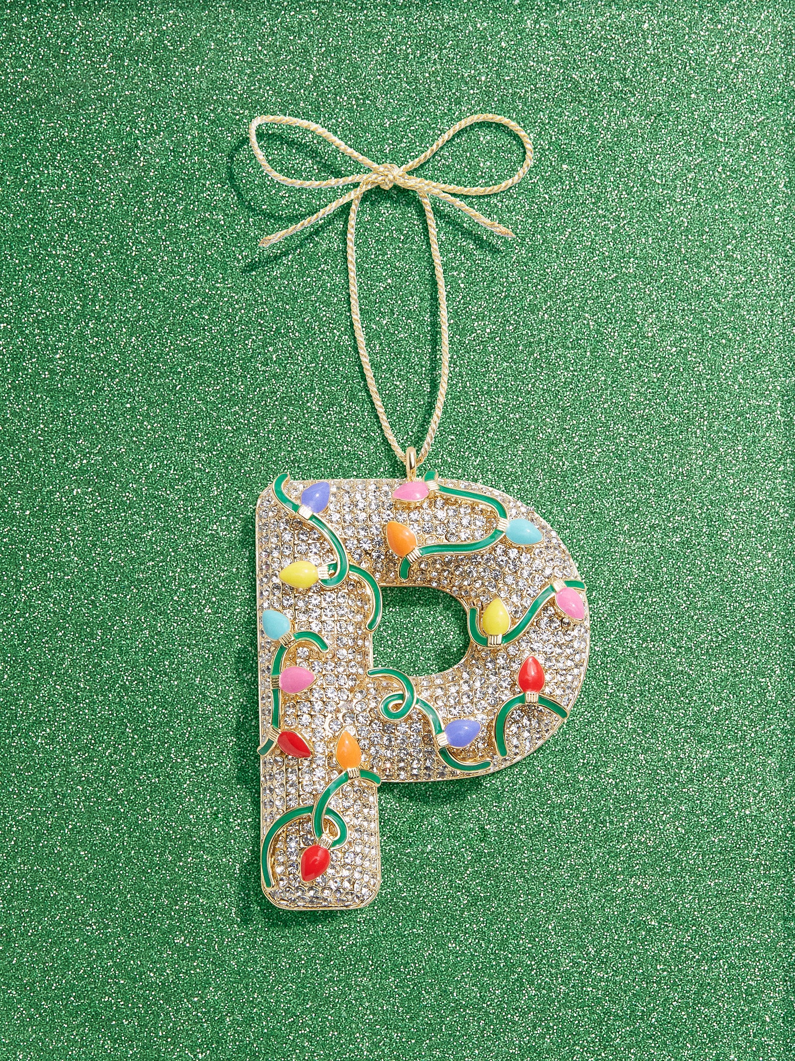 Premium Let It Glow Personalized Initial Ornament - Illuminate Your Style