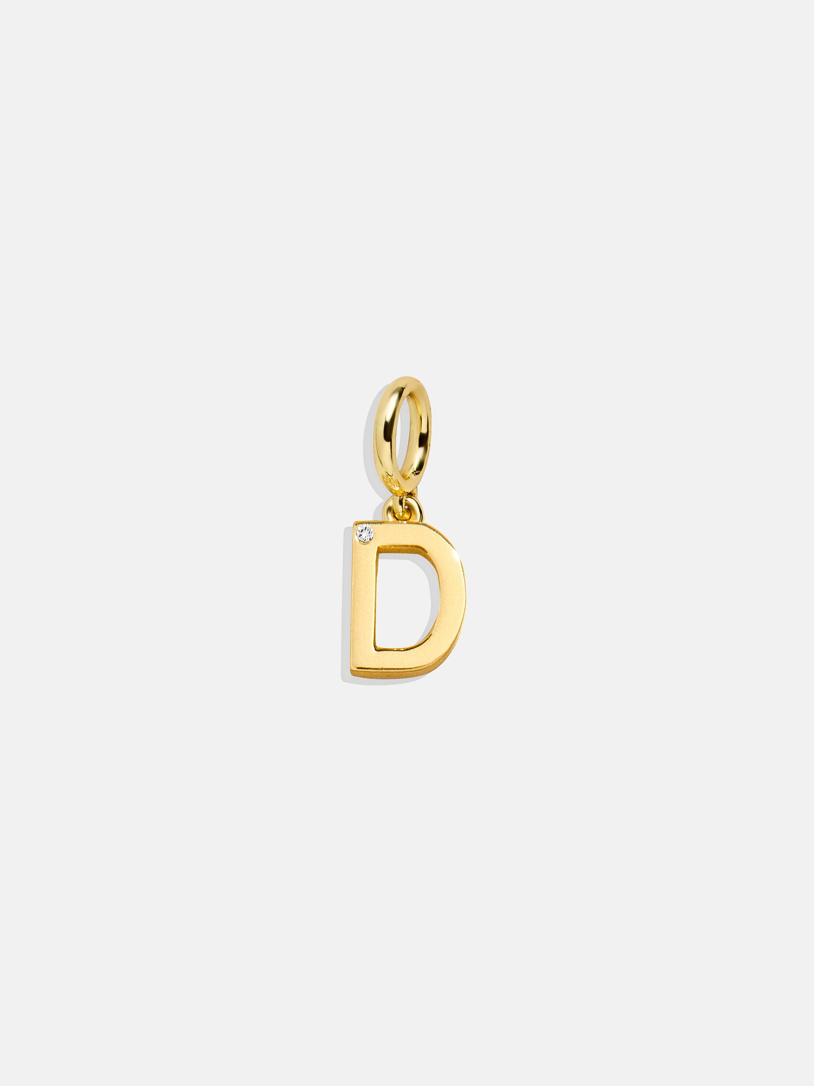 Premium Gold Initial Cluster Charm Necklace - D