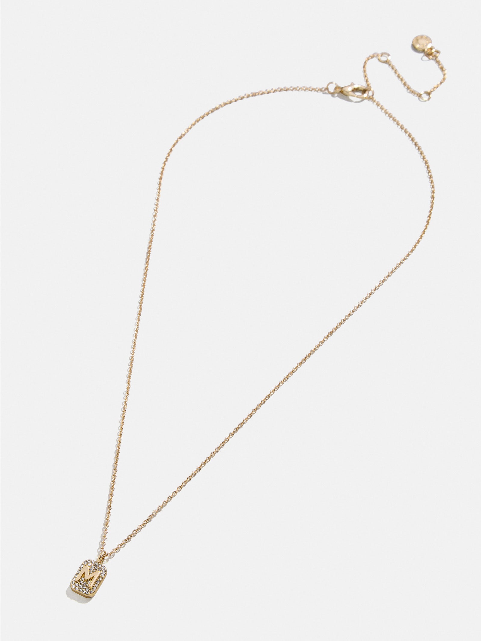 Premium Tina Block Initial Necklace - Gold & Pavé, Personalized Touch