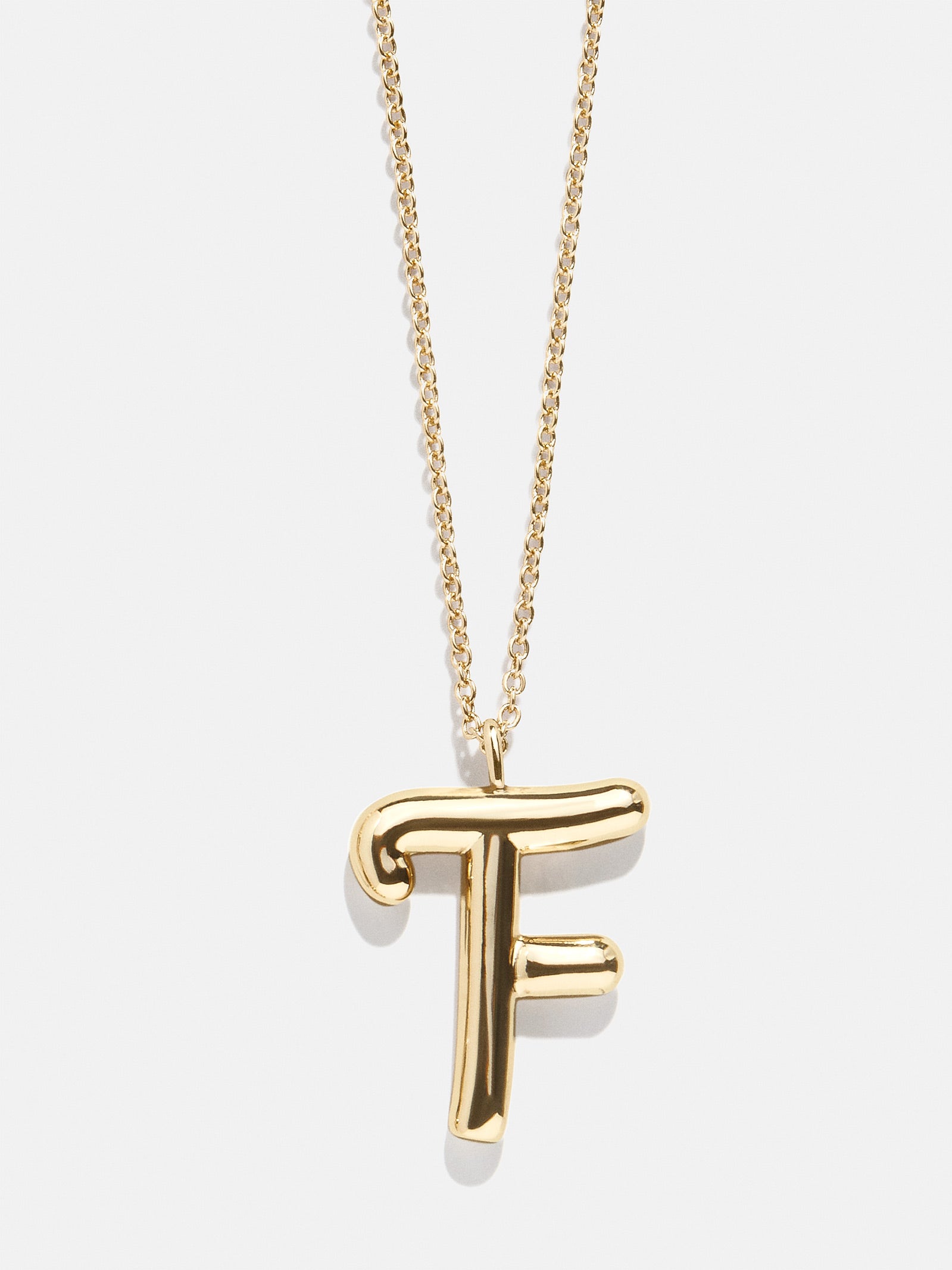 Premium 3D Bubble Script Initial Necklace - Modern Personalized Jewelry