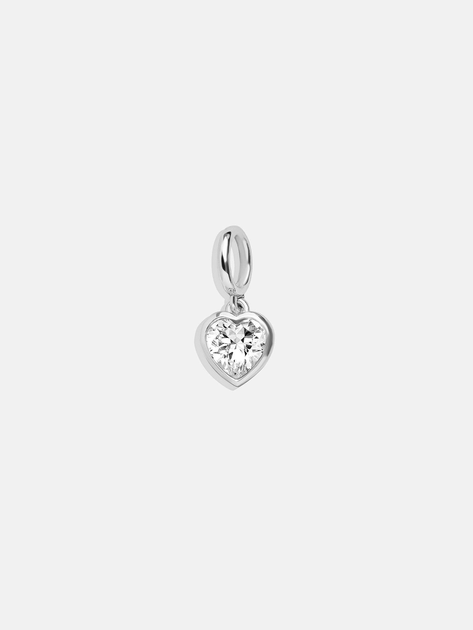 Premium Silver Crystal Heart Charm - Ultimate Love Gem