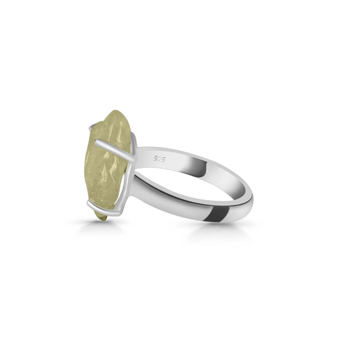 Premium Libyan Desert Glass Statement Ring - LDG-R-6