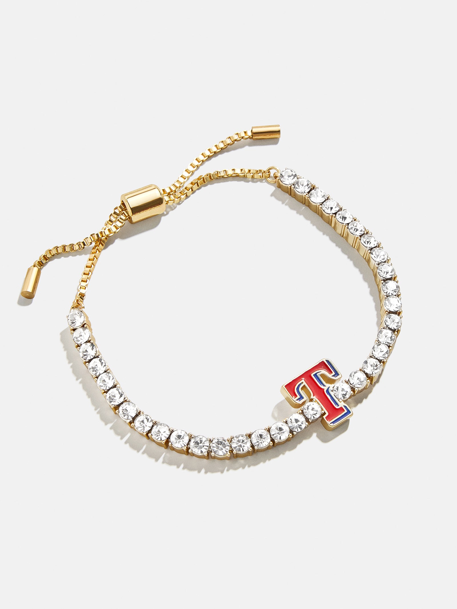 Premium MLB Gold Tennis Bracelet - Texas Rangers Edition