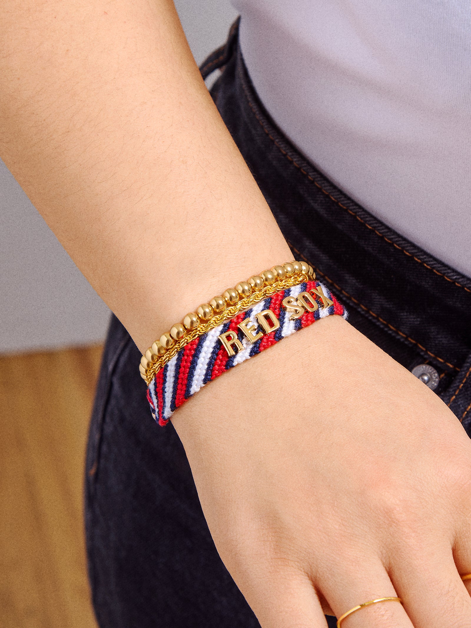 Premium MLB Woven Friendship Bracelet - Boston Red Sox Fan Edition