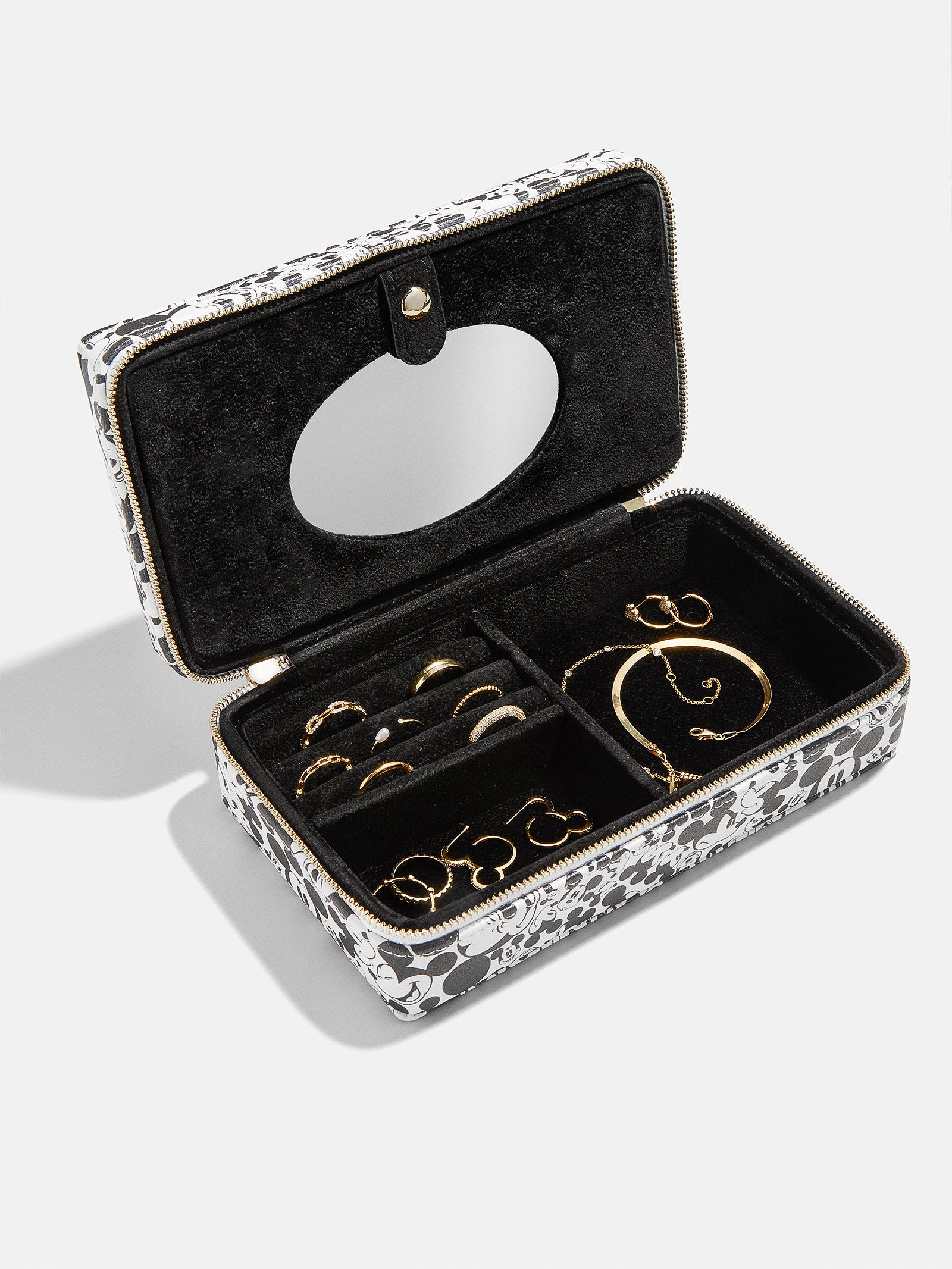 Premium Mickey Mouse Disney Jewelry Storage Case - Black & White Design