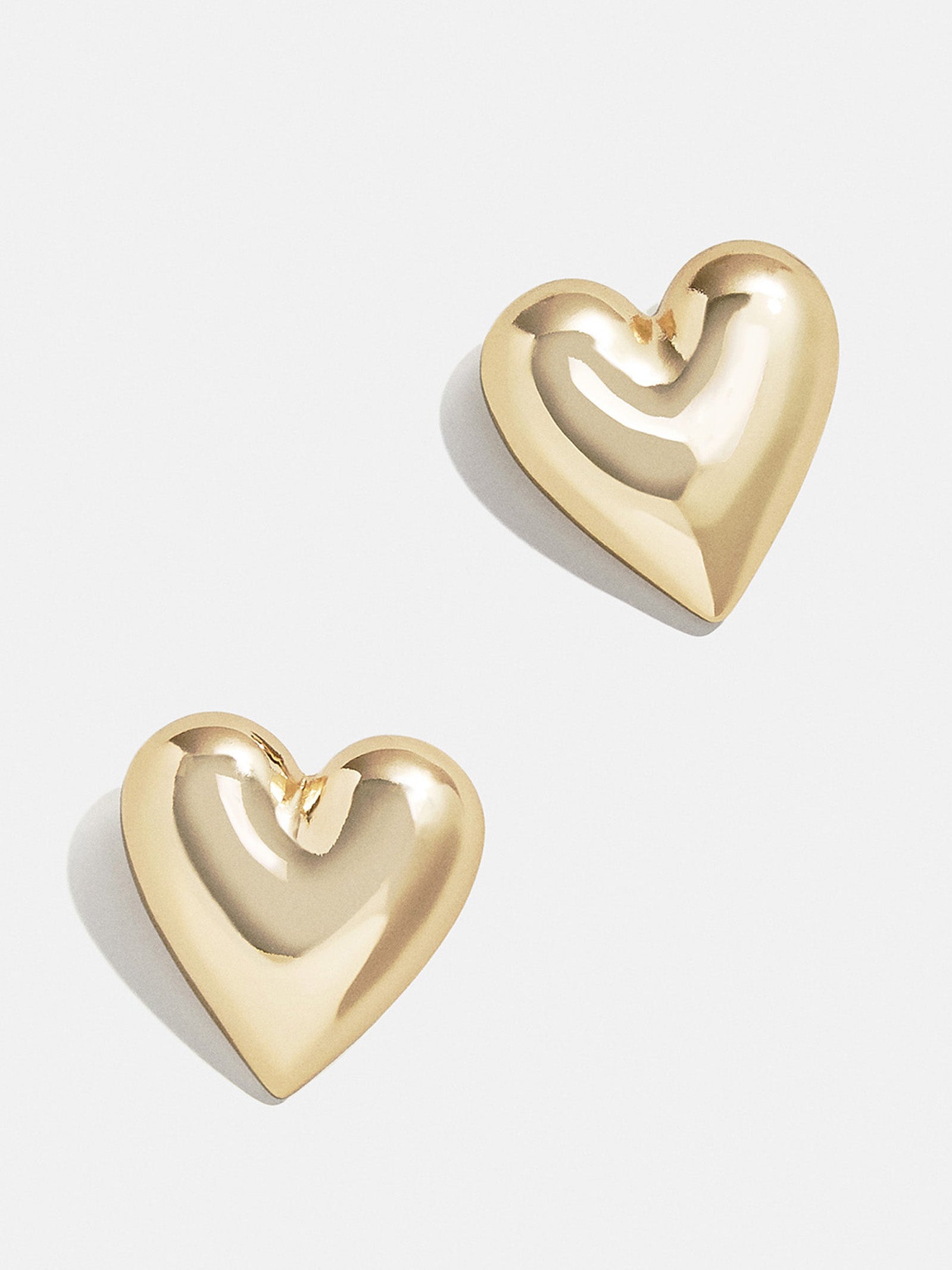 Premium Melina Heart Stud Earrings - Gold