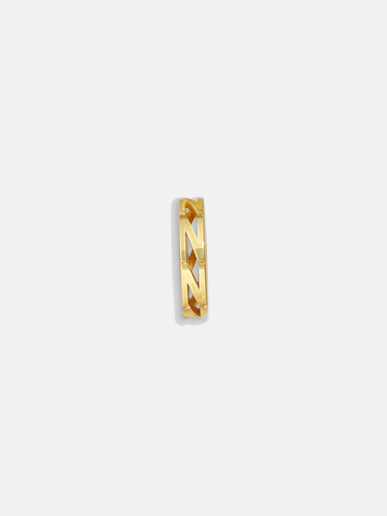 Premium Gold Initial Bead Charm - N | Modern Personalized Jewelry