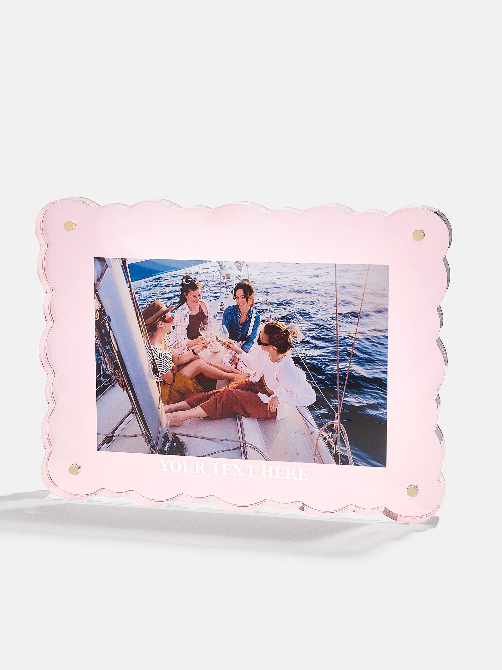 Premium Scalloped Acrylic Photo Frame - Horizontal Design