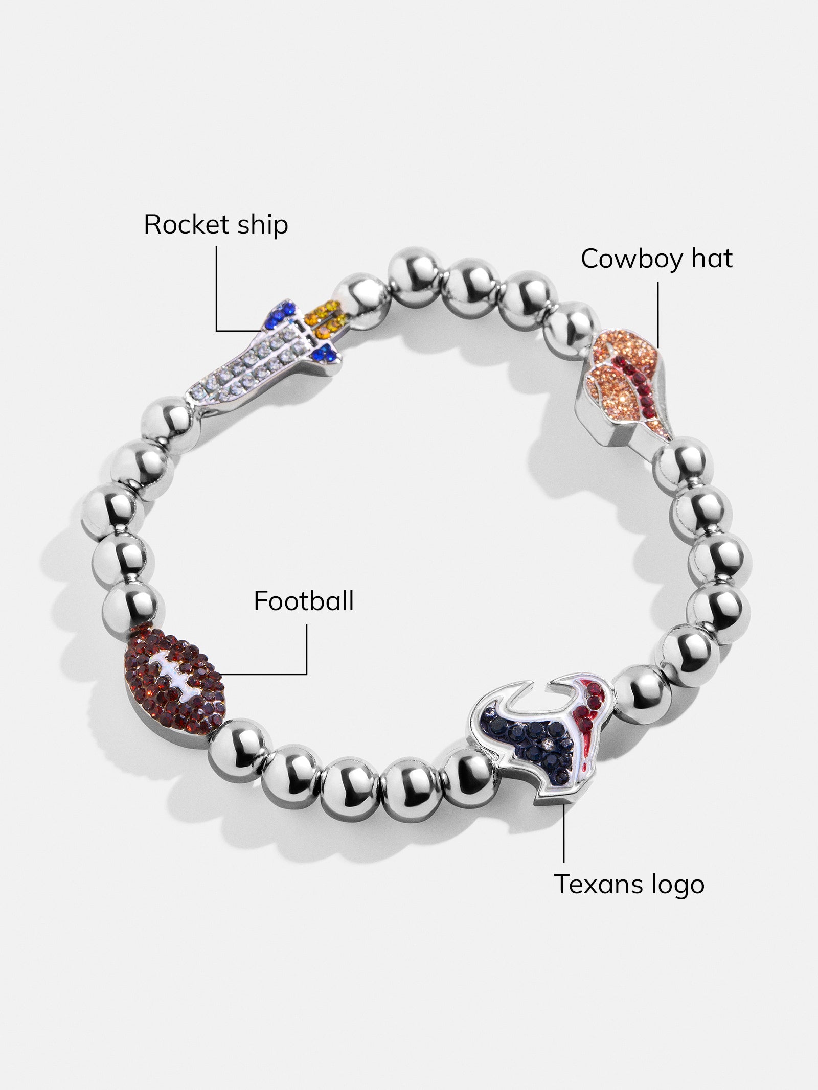 Premium Houston Texans NFL Charm Bracelet - Ultimate Fan Accessory