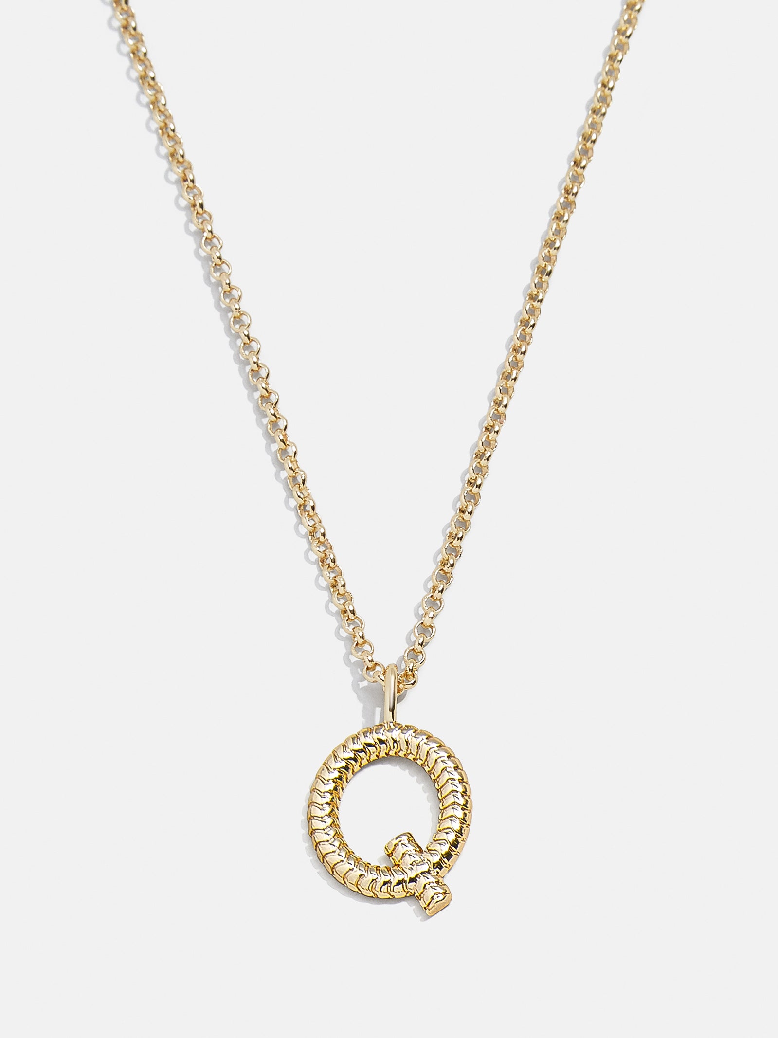 Premium Initial Necklace - Ribbed Textured Design