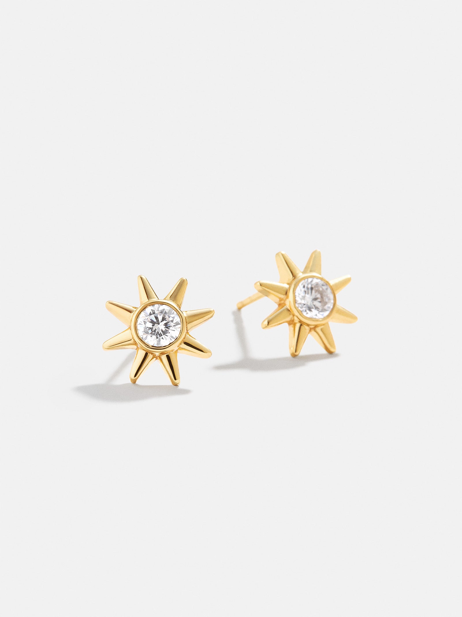 Premium 18K Gold Celestial Sun Stud Earrings
