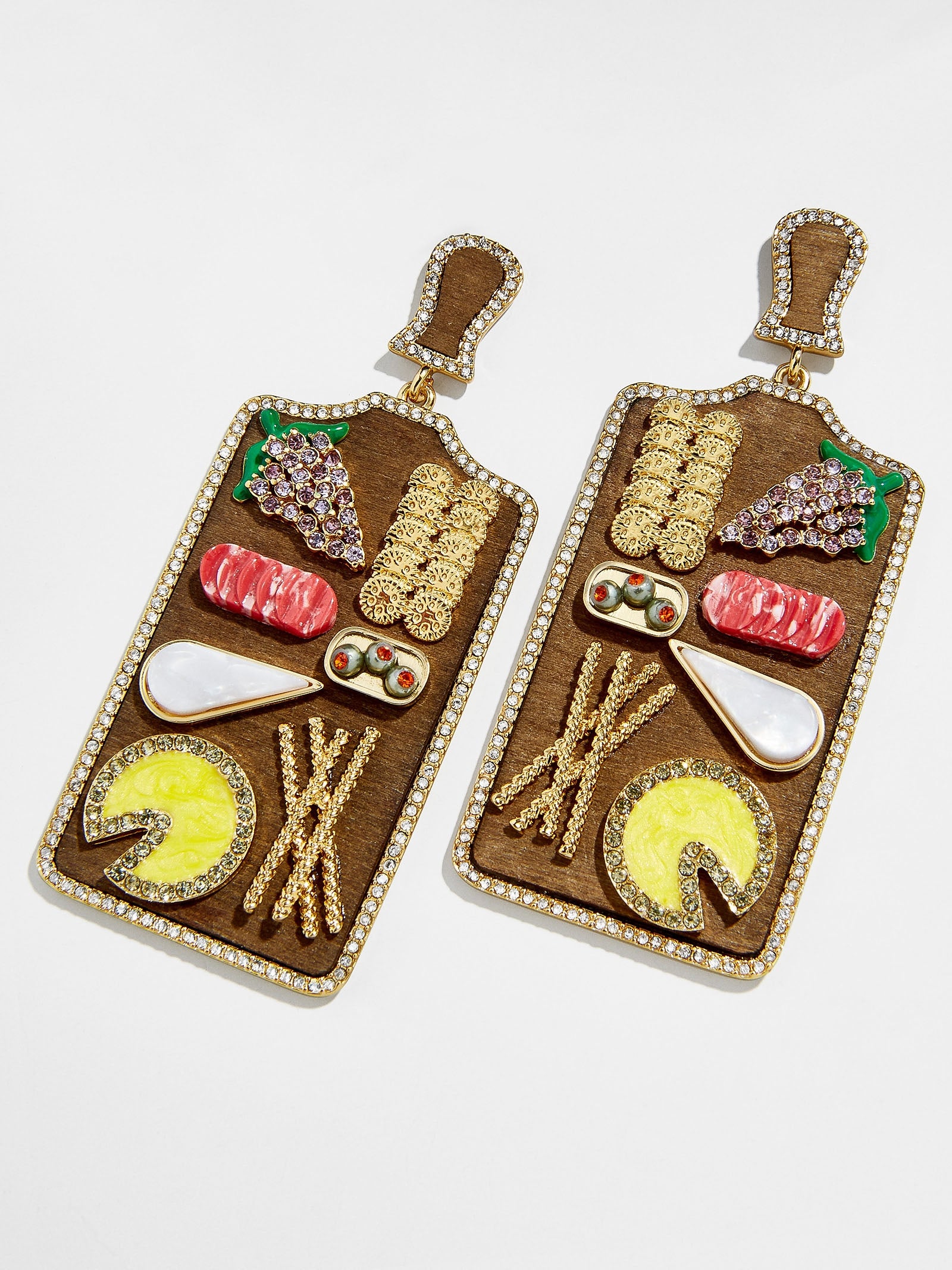 Premium Charcuterie Board Earrings - Brown | Ultimate Statement Jewelry