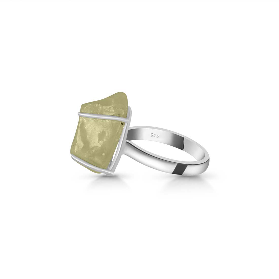 Premium Libyan Desert Glass Statement Ring - LDG-R-25