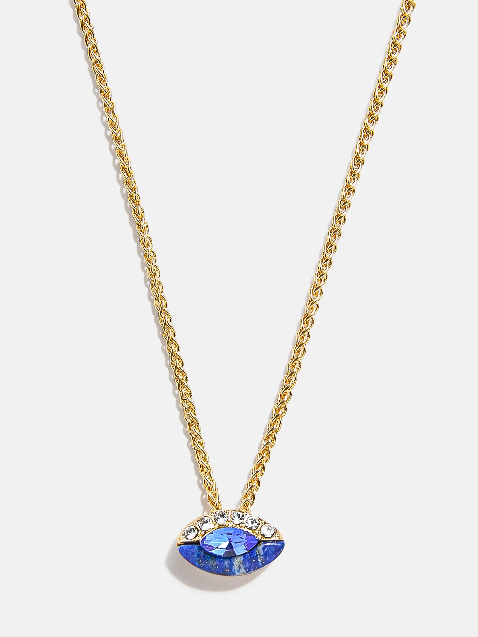 Premium Clove Birthstone Necklace - Sapphire & Crystal Accents