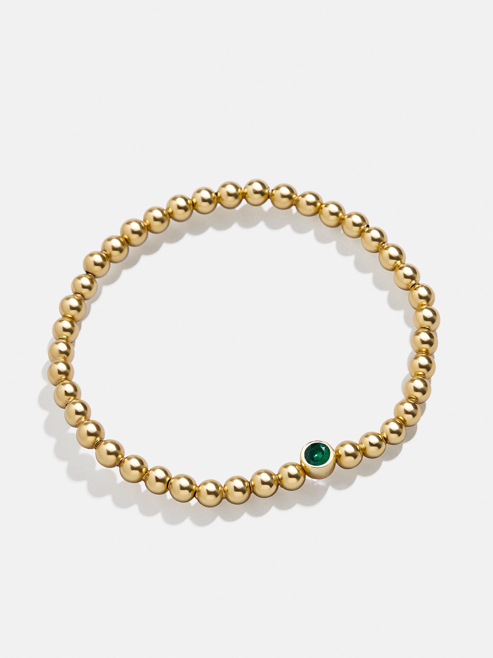 Premium 18K Gold Emerald Birthstone Pisa Bracelet - Chic & Personalized