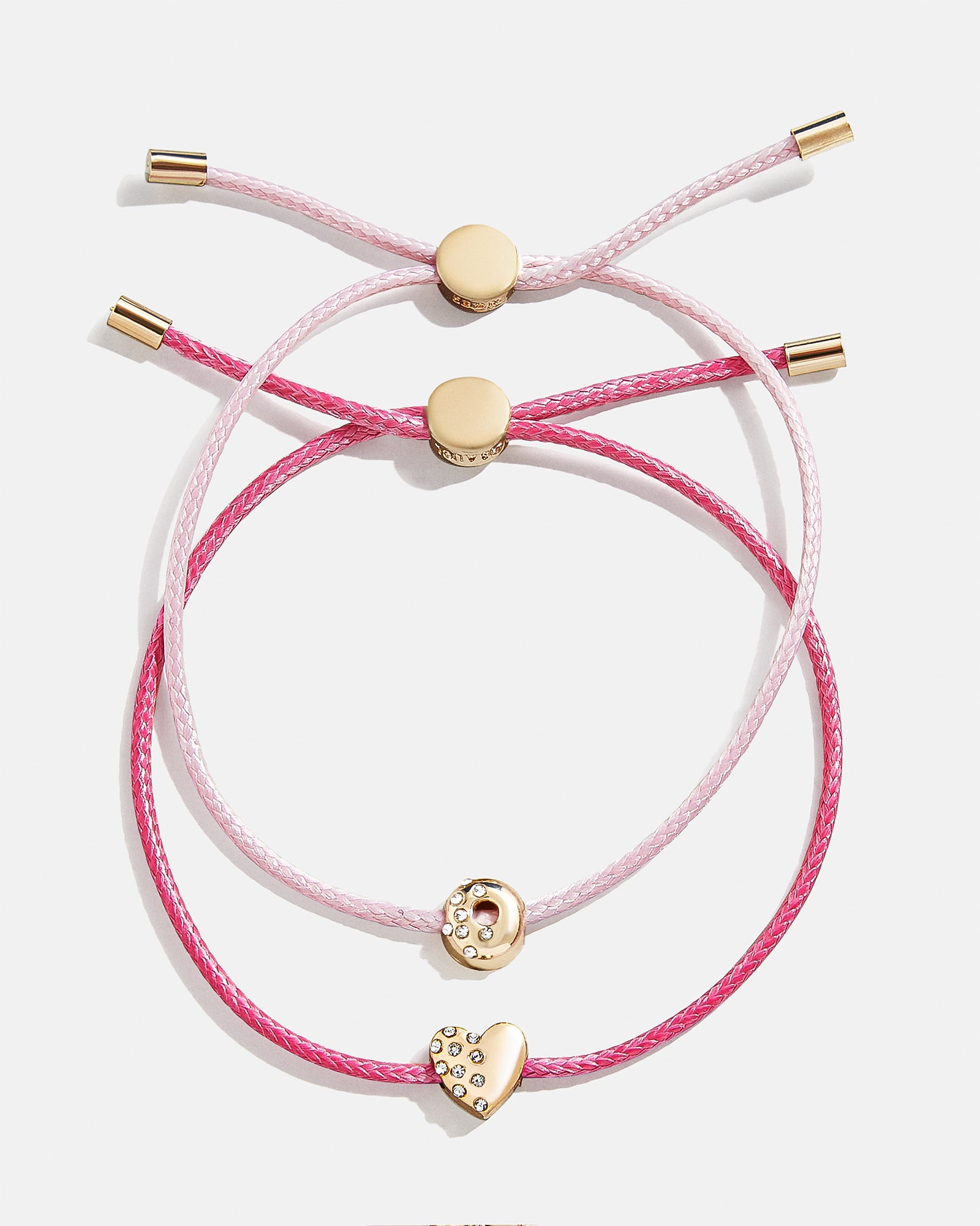 Premium Kids' Crystal Initial Bracelet Set - Ultimate Pink Stack