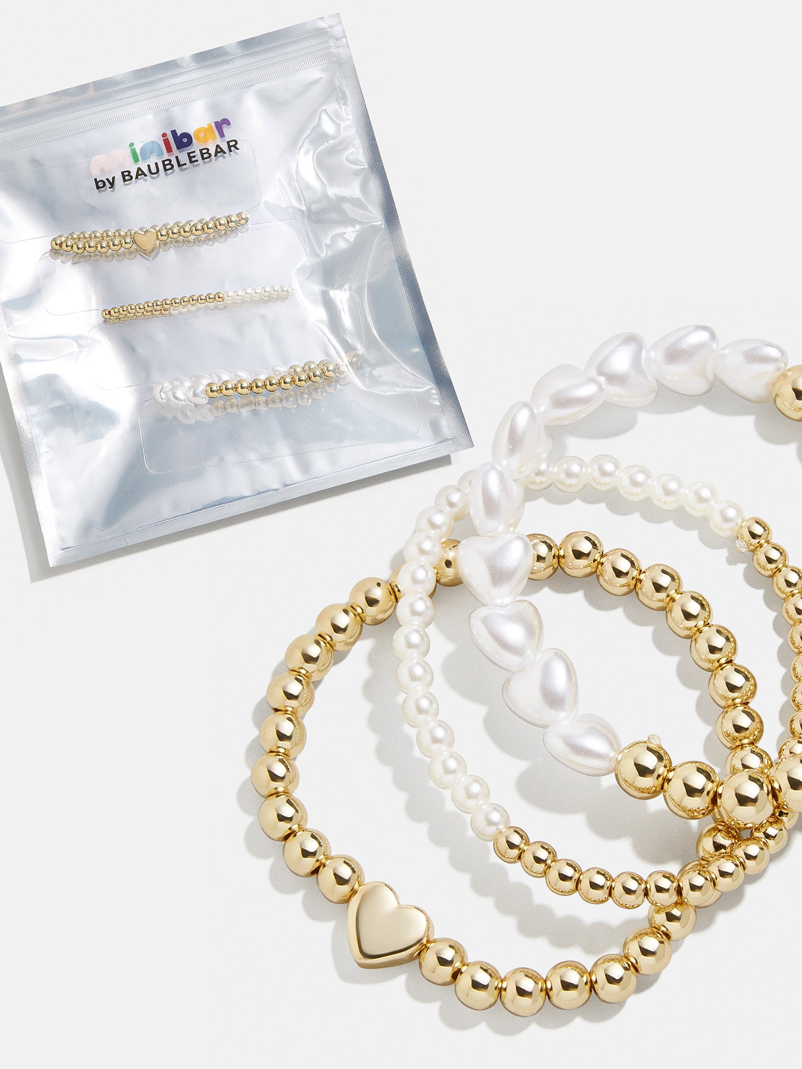 Premium Playful Pearls Kids' Bracelet Set - Elegant Gold & Pearl Design