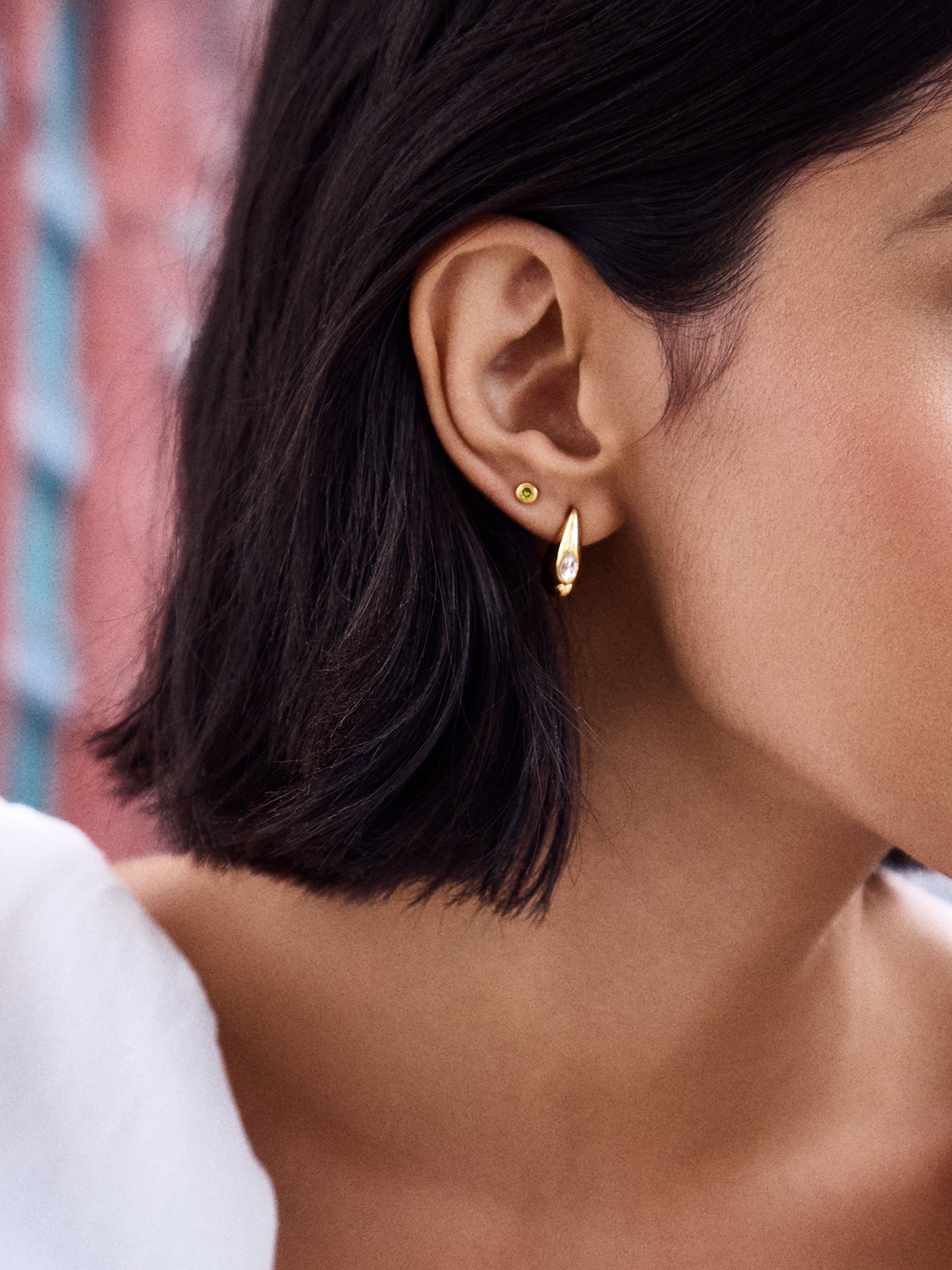 Premium Eliana Gold Pavé Drop Earrings