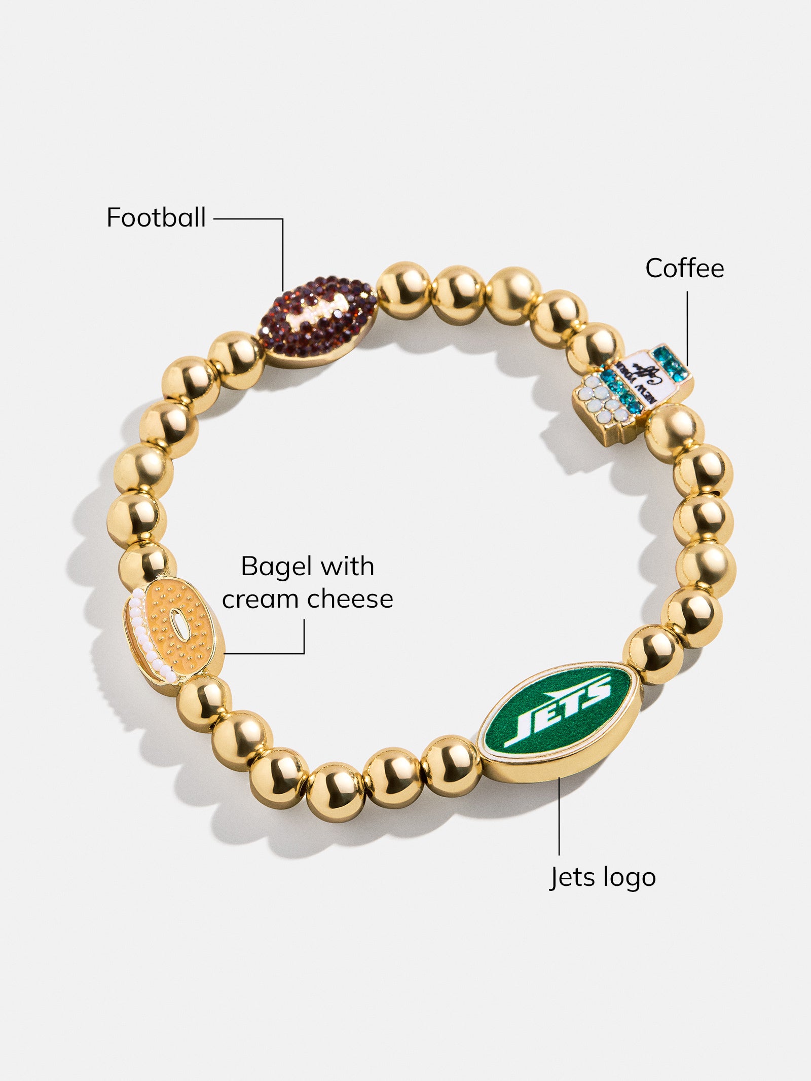 Premium New York Jets NFL Charm Bracelet - Ultimate Fan Accessory