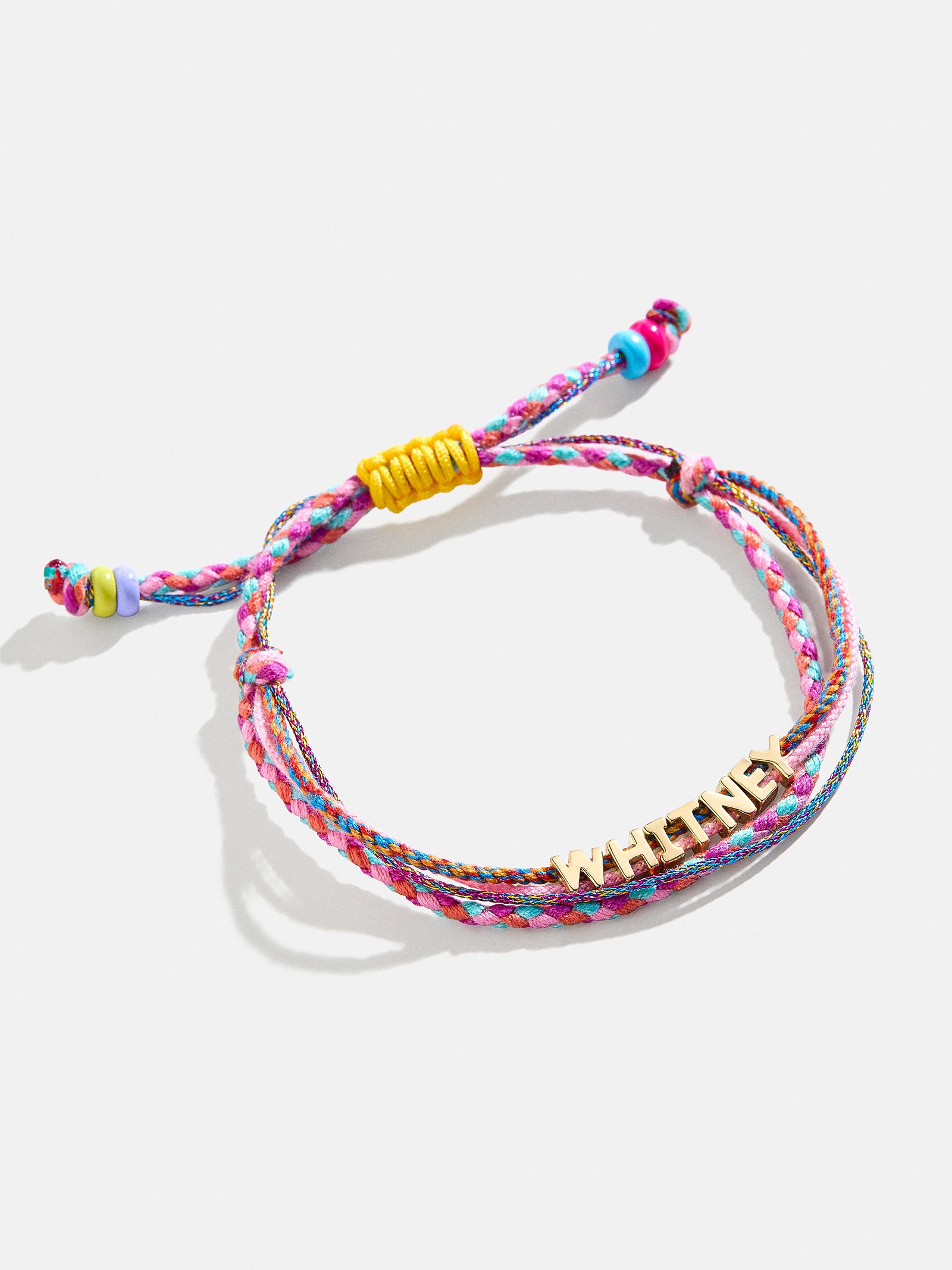 Premium Personalized Layered Cord Bracelet - Pink