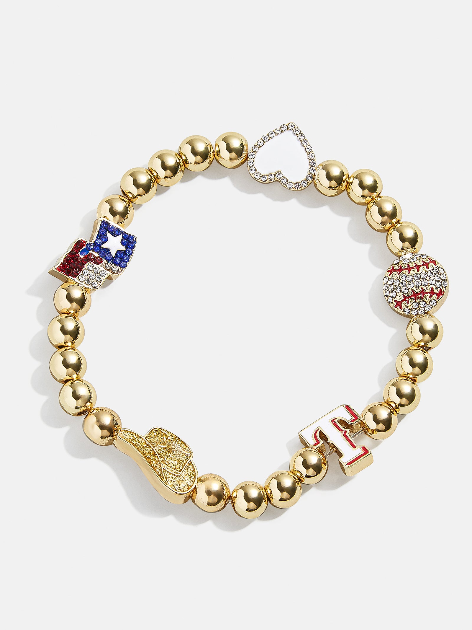 Premium MLB Texas Rangers Pisa Charm Bracelet - Ultimate Fan Accessory