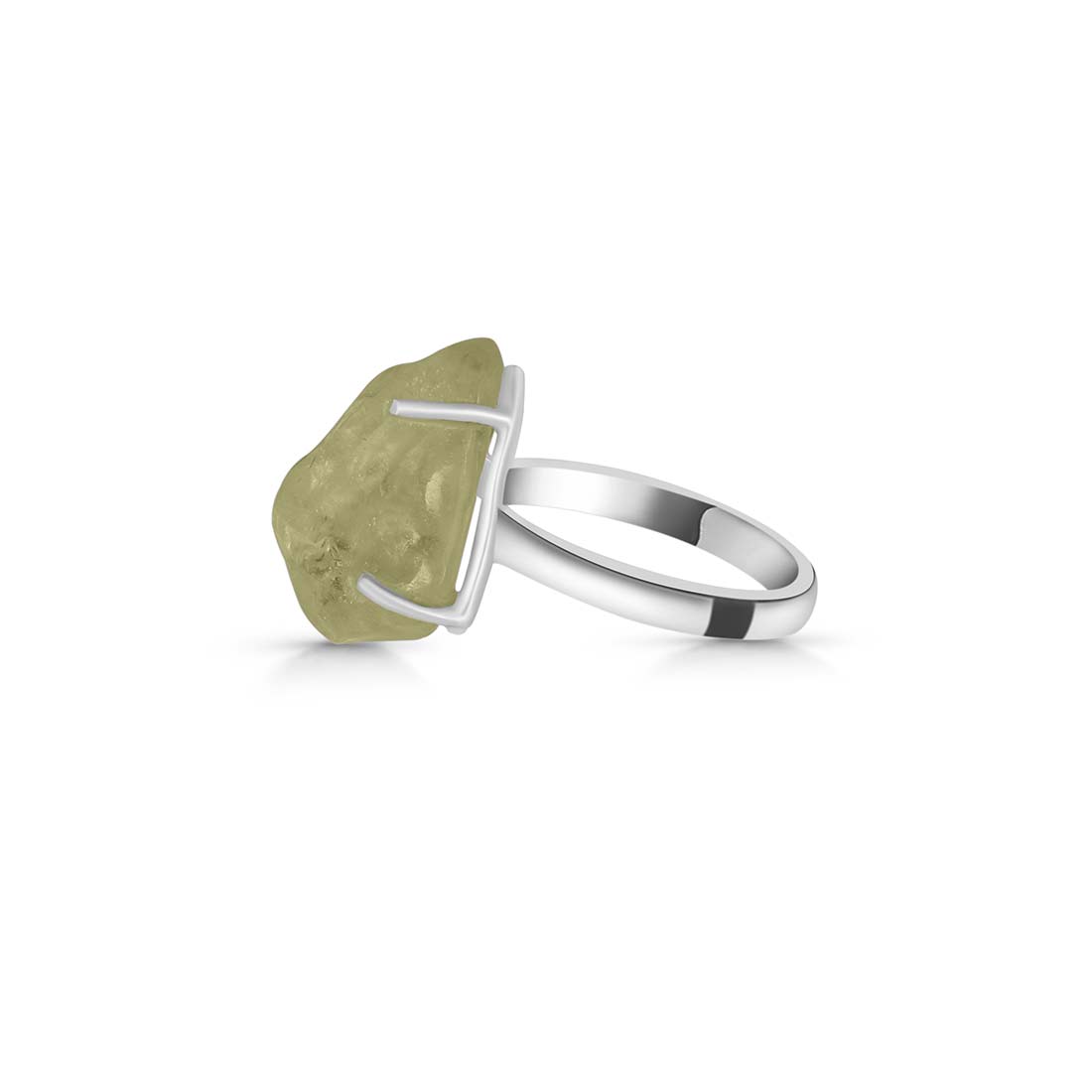 Premium Libyan Desert Glass Statement Ring - LDG-R-33