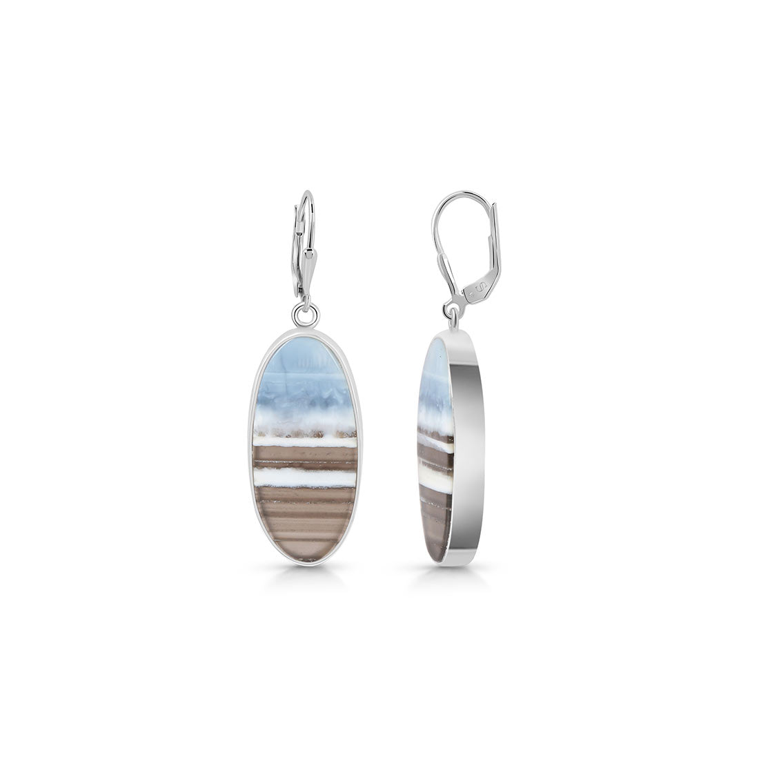 Premium Blue Opal Earrings - Timeless Elegance (BLO-E-20)