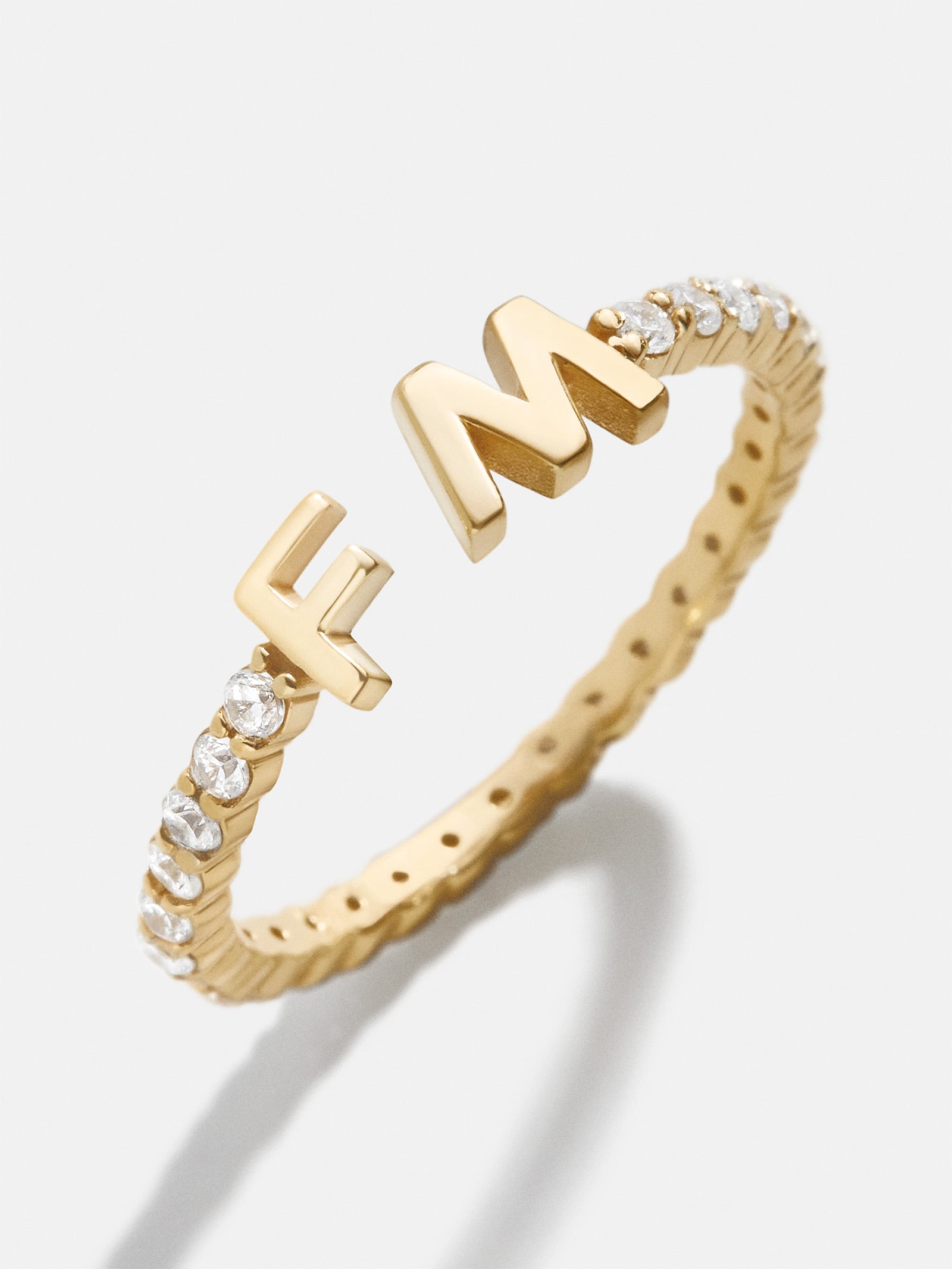 Premium 18K Gold Double Initial Custom Ring - Ultimate Personalization