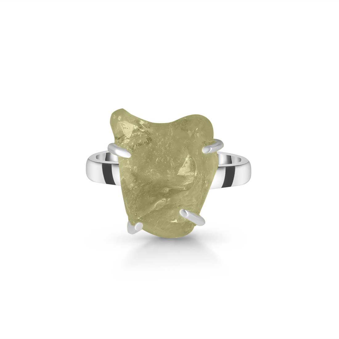 Premium Libyan Desert Glass Statement Ring - LDG-R-10