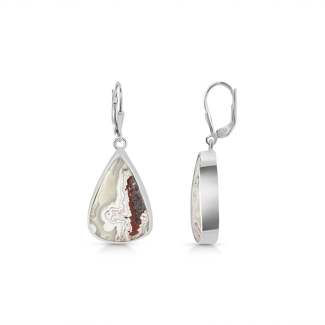 Premium Crazy Lace Agate Statement Earrings - Elevate Your Style