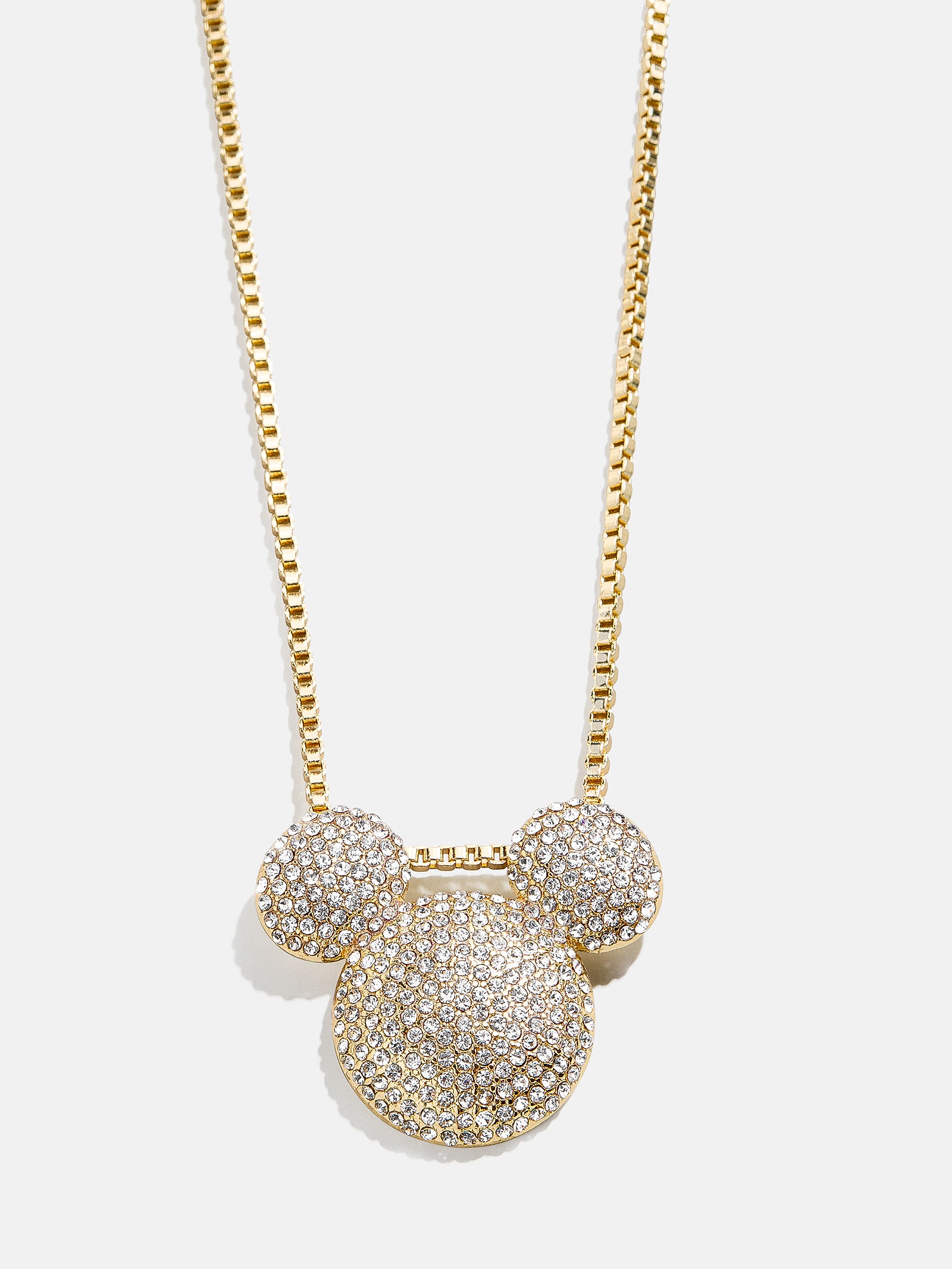 Premium Disney Mickey Mouse Pavé Bubble Necklace - Gold Finish