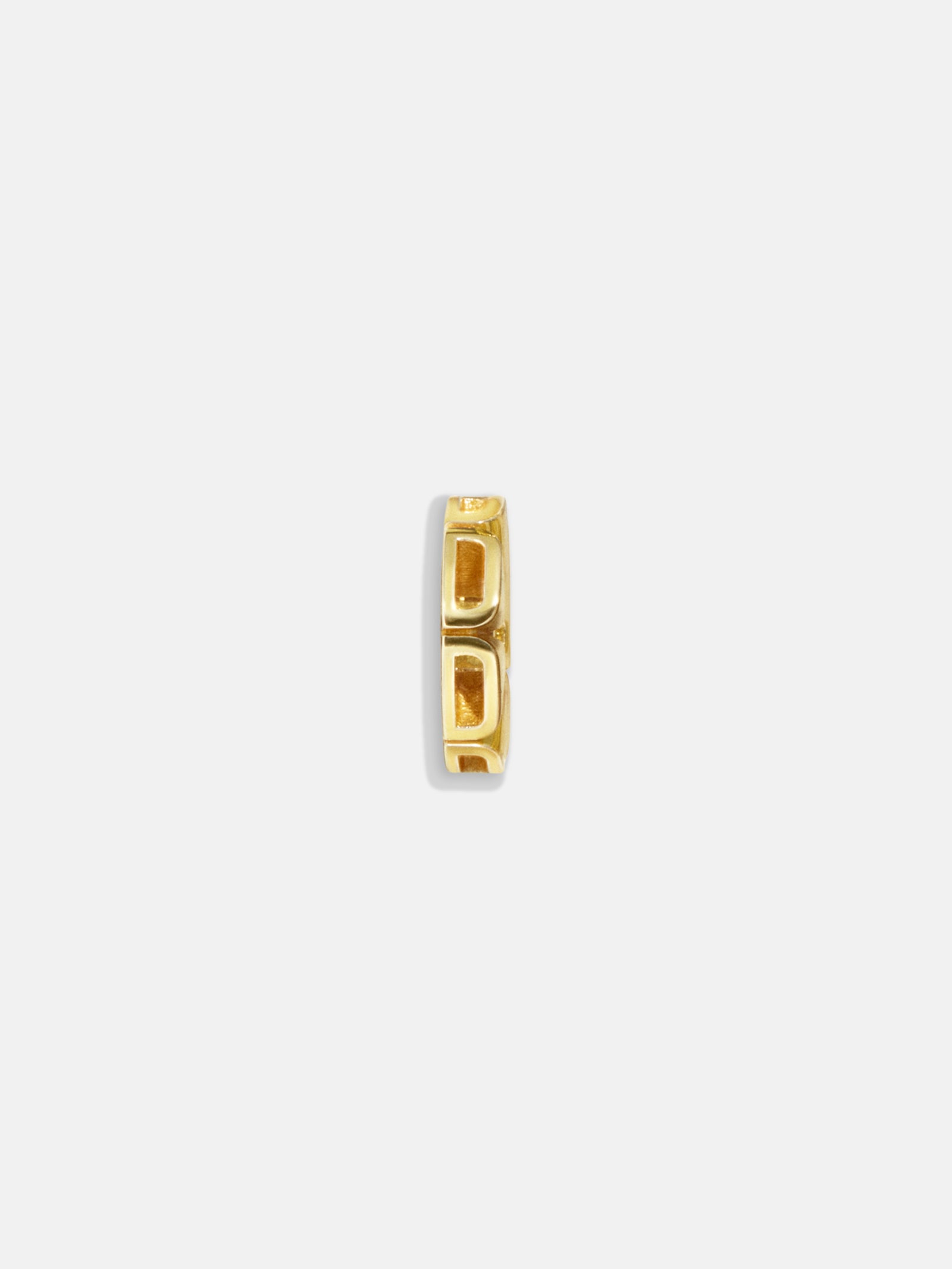 Premium Gold Initial Bead Charm - D | Modern Layering Essential