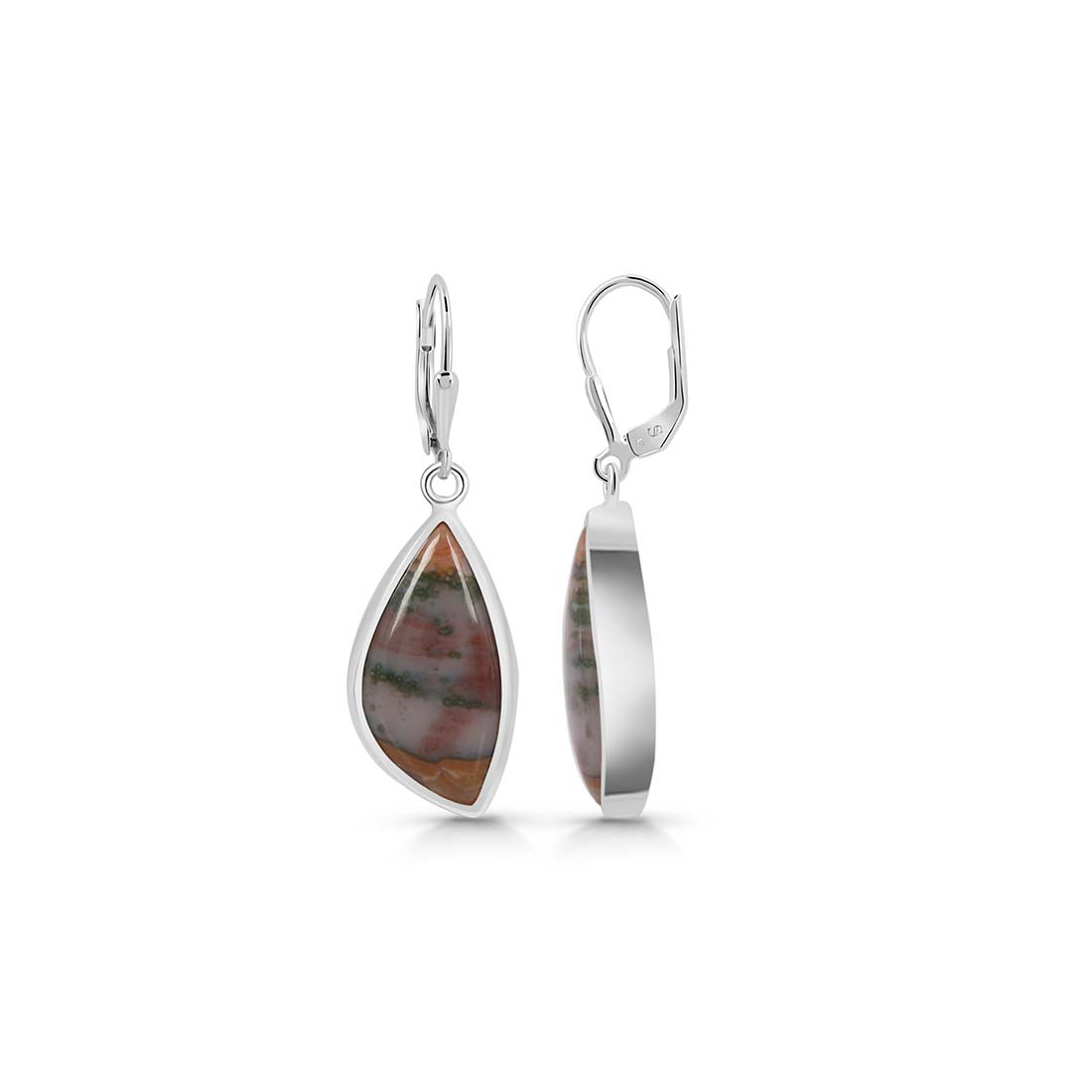 Premium Ocean Jasper Statement Earrings - OCJ-E-4