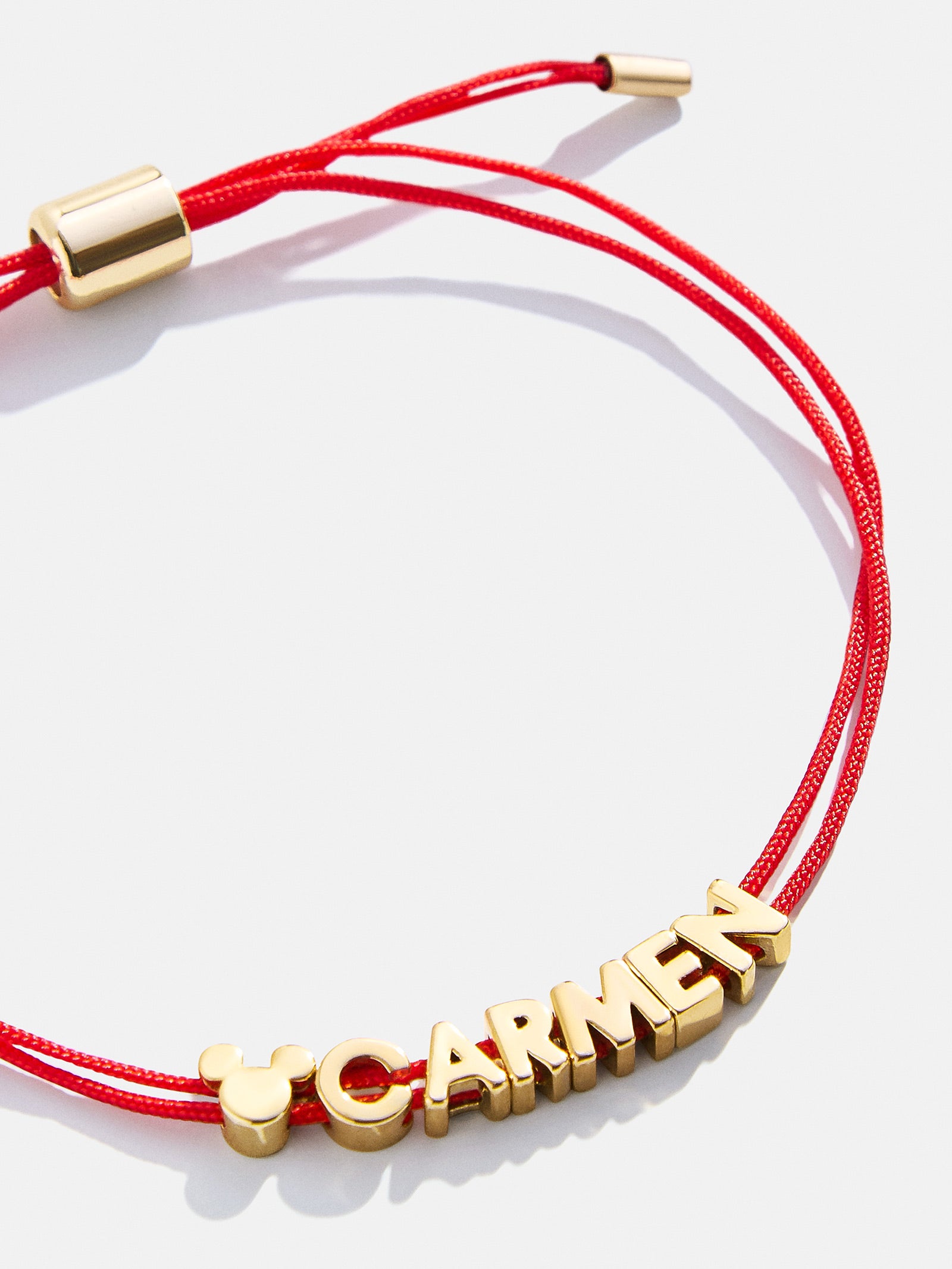 Premium Mickey Mouse Disney Custom Cord Bracelet - Red | Ultimate Personalization